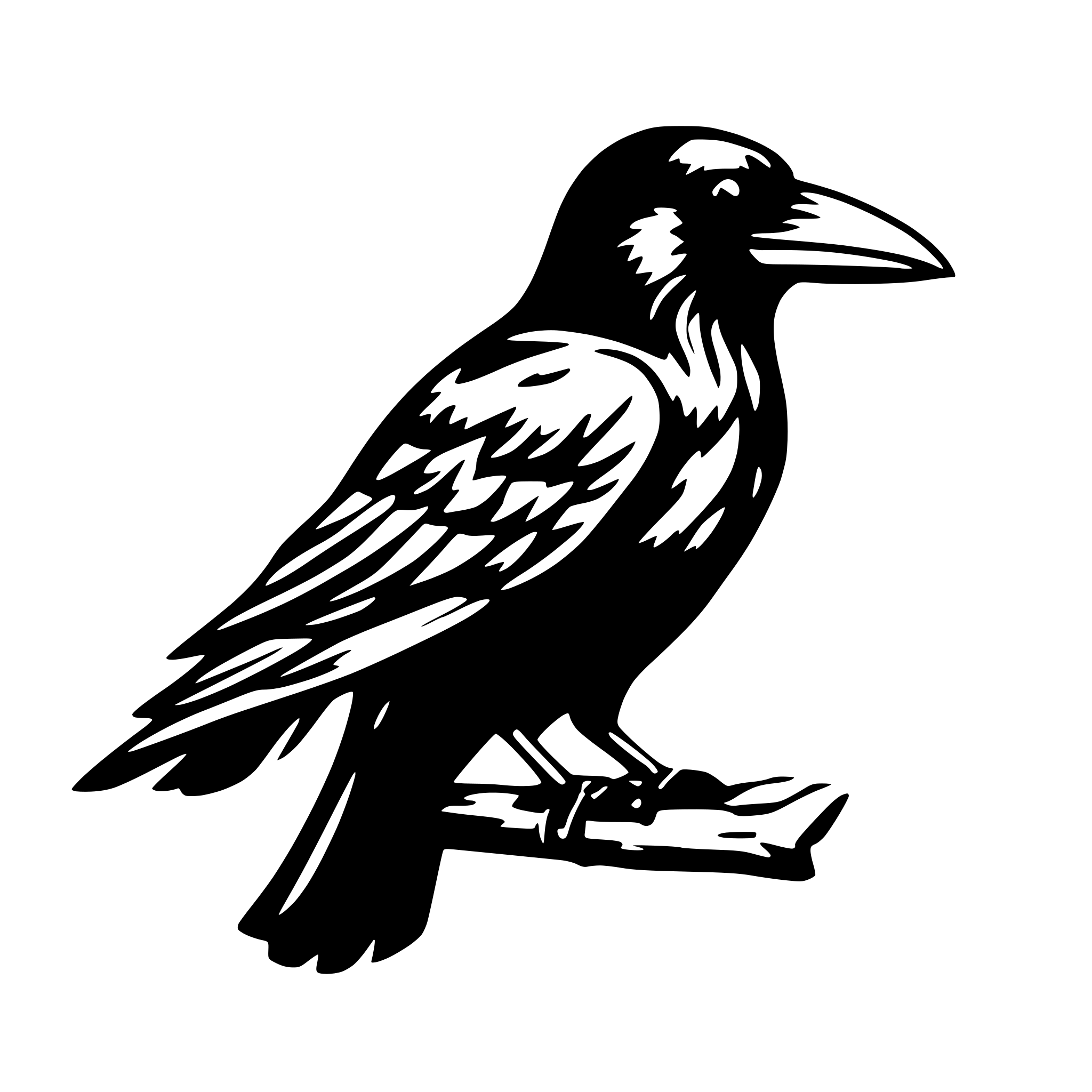 AI-generated SVG of a raven