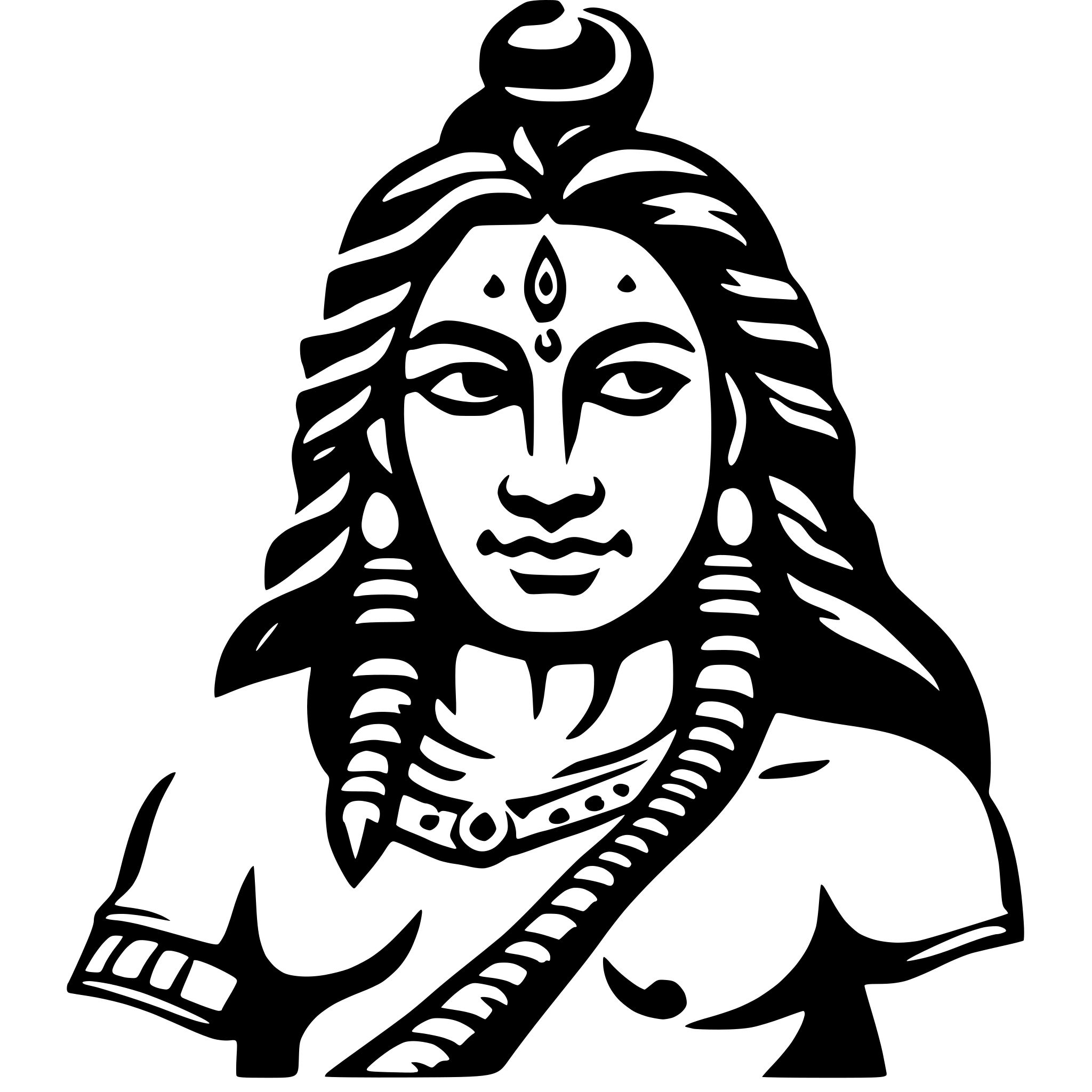 AI-generated SVG of 'lord shiva'