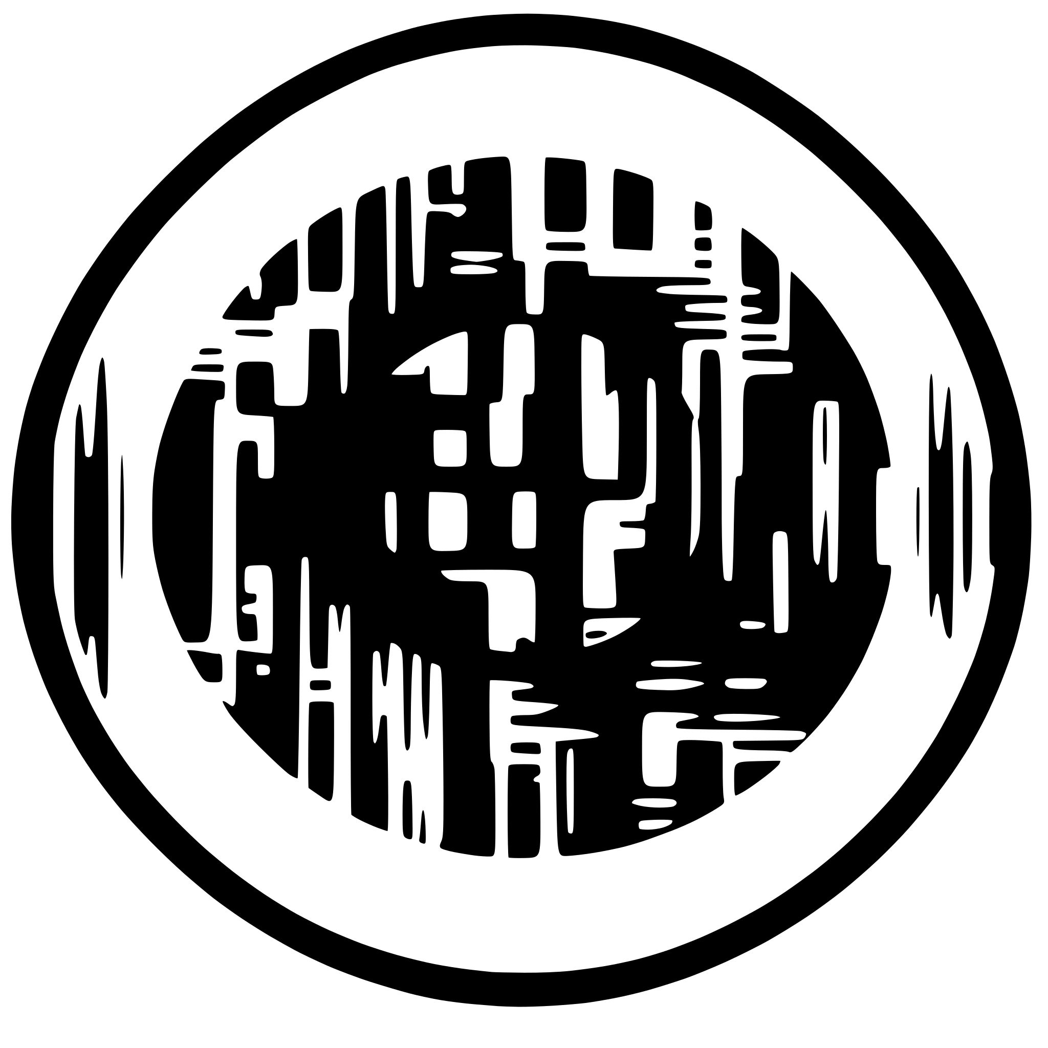 AI-generated SVG of 'glitchy circle black'