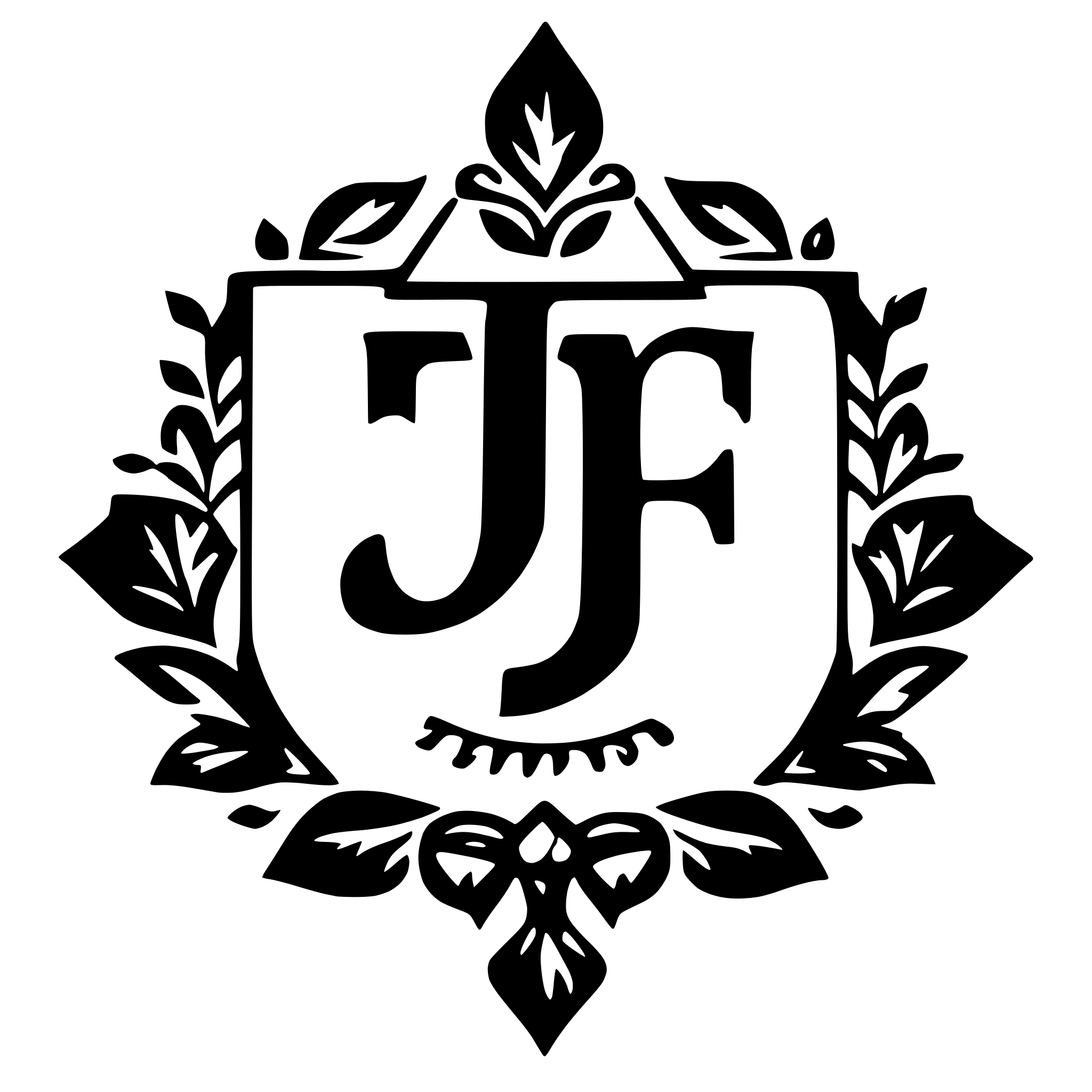 AI-generated SVG of 'JFD monogram'