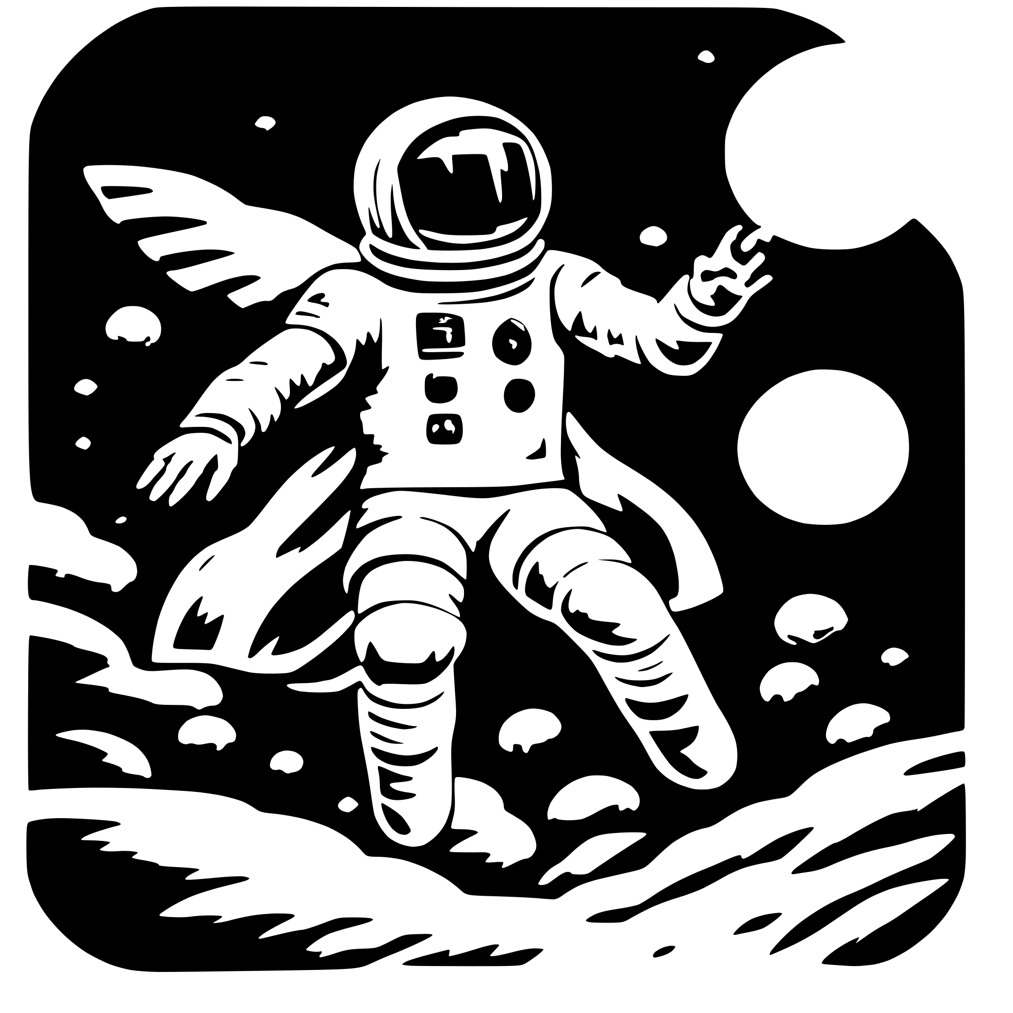 AI-generated SVG of 'An astronaut flying in space'