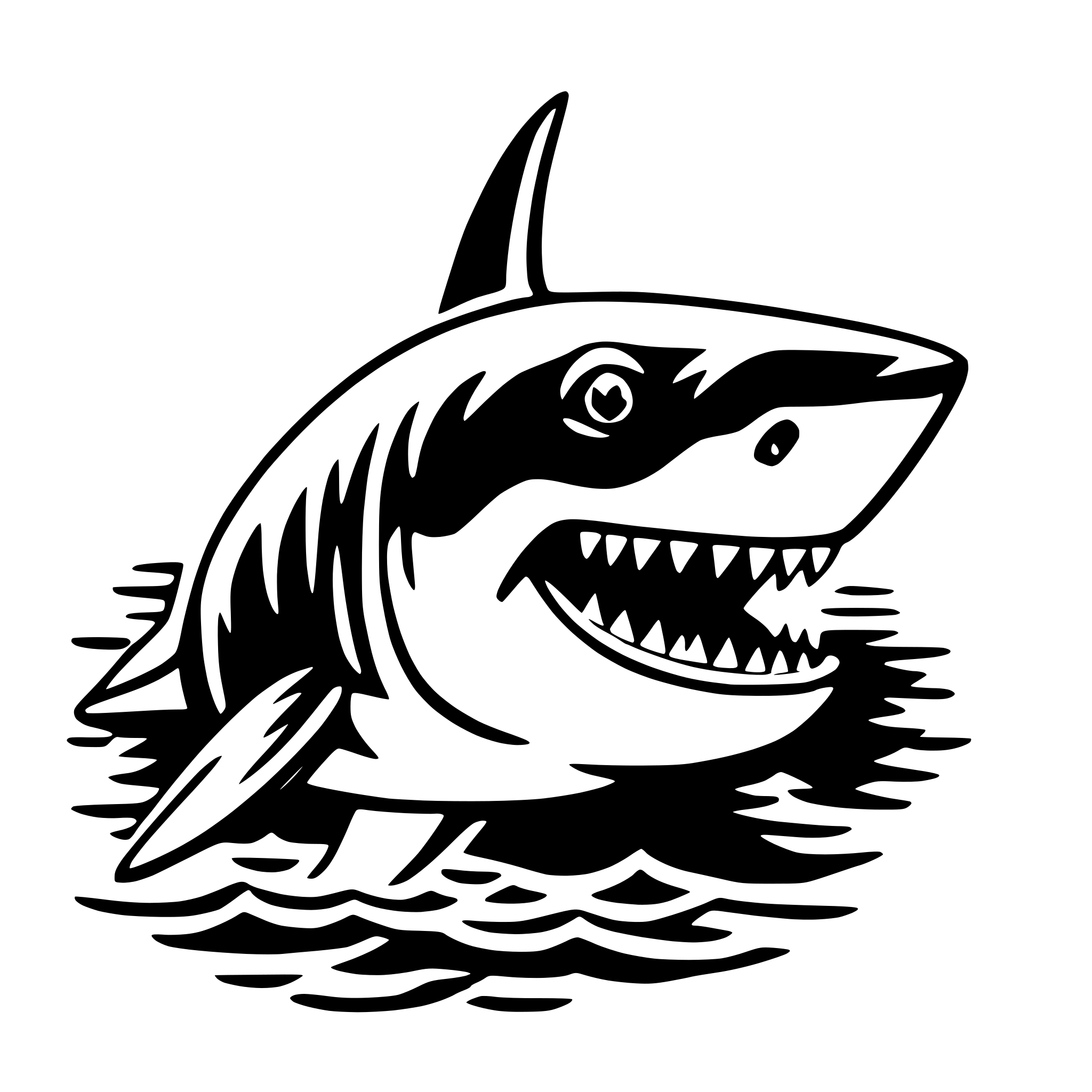 AI-generated SVG of 'great white shark'