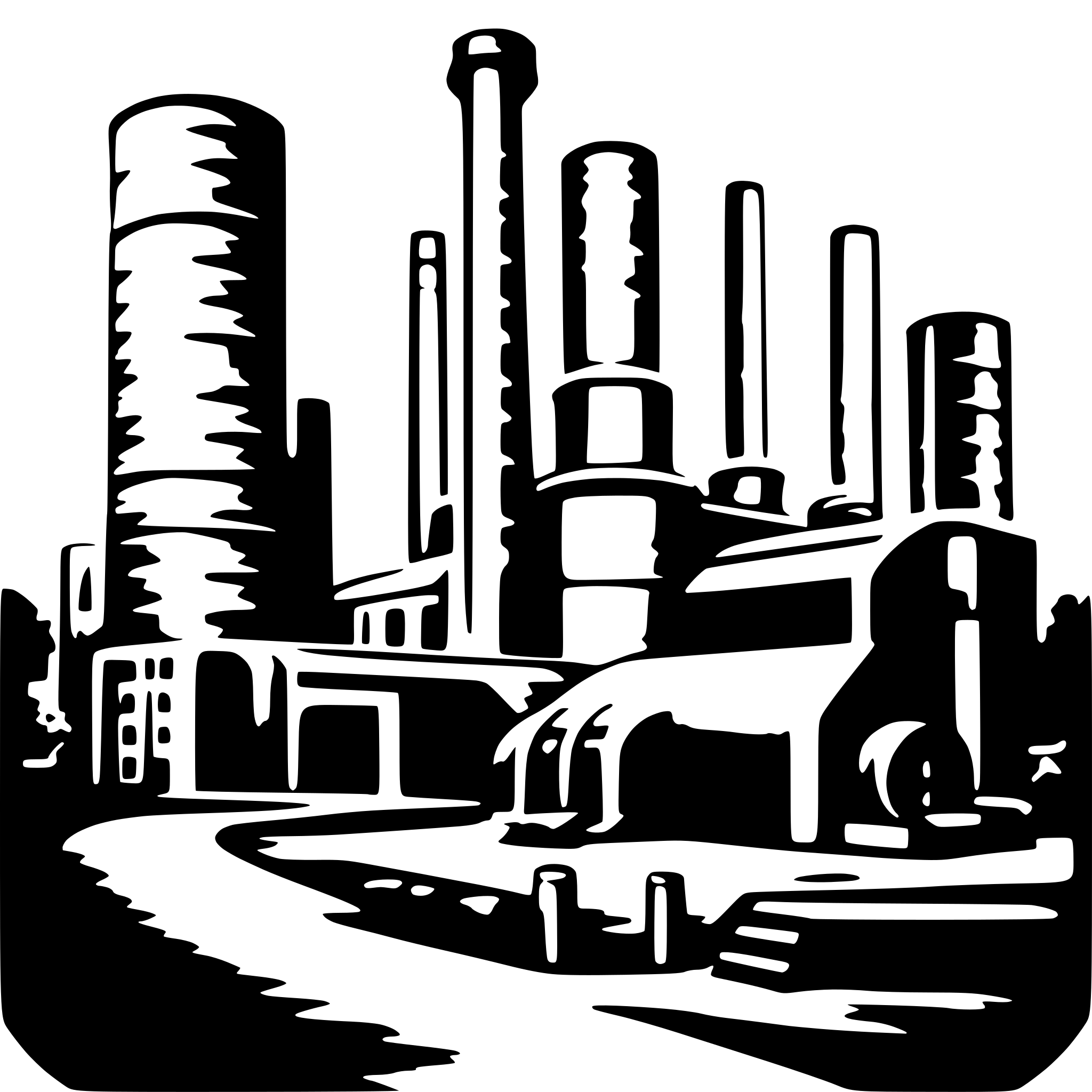 AI-generated SVG of 'steel factory'