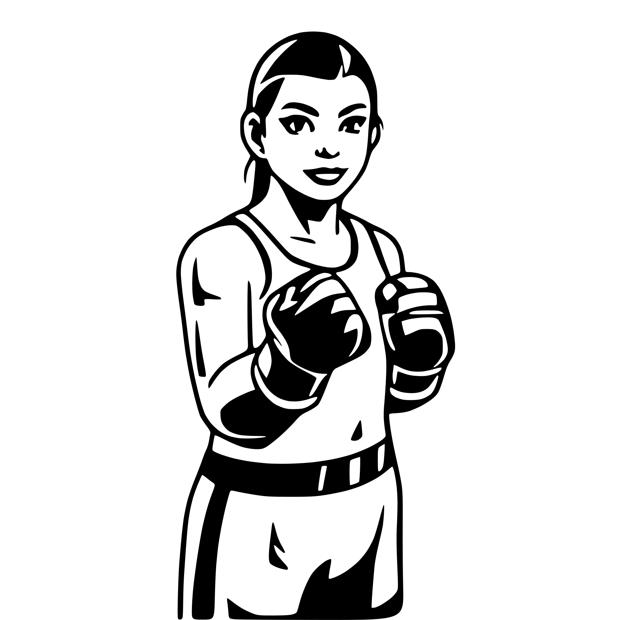 AI-generated SVG of a Aggressive Boxer