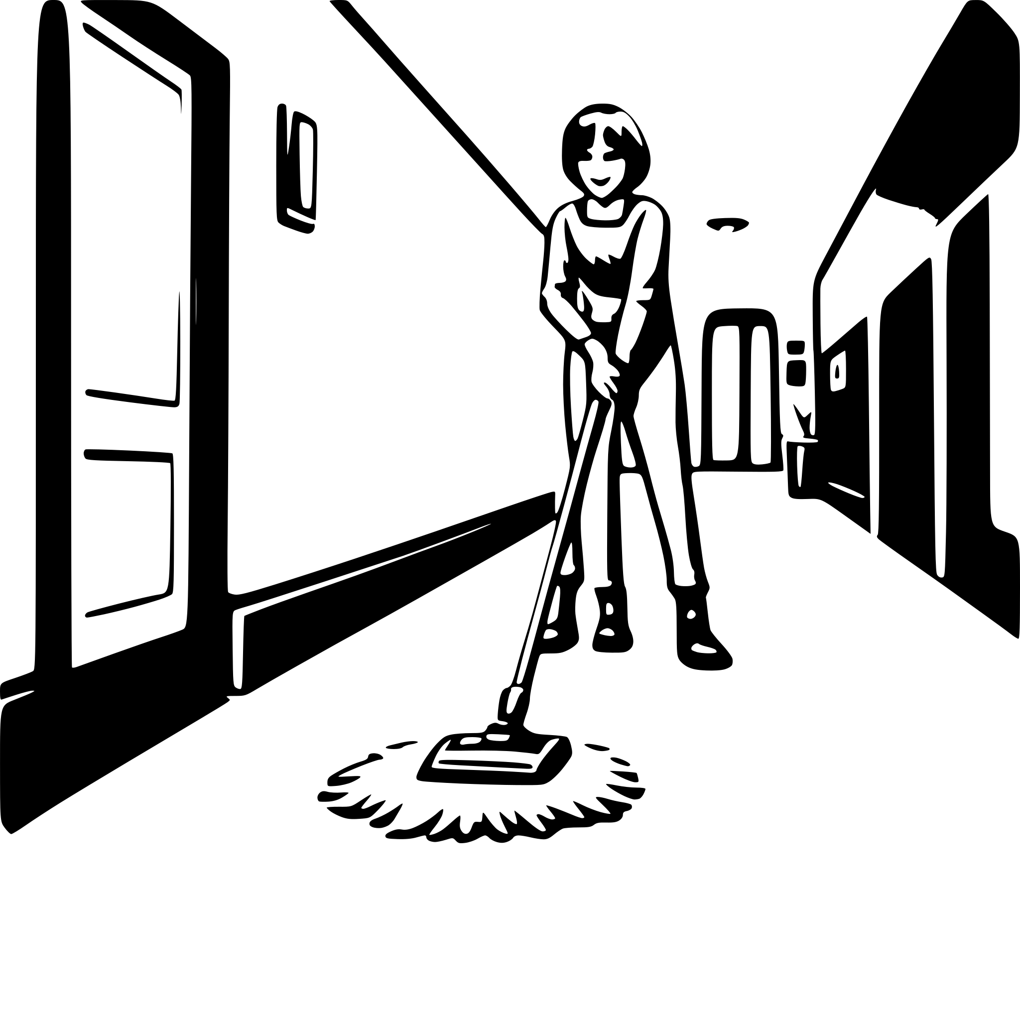 AI-generated SVG of 'cleaning sector, mop, floor, hallway'
