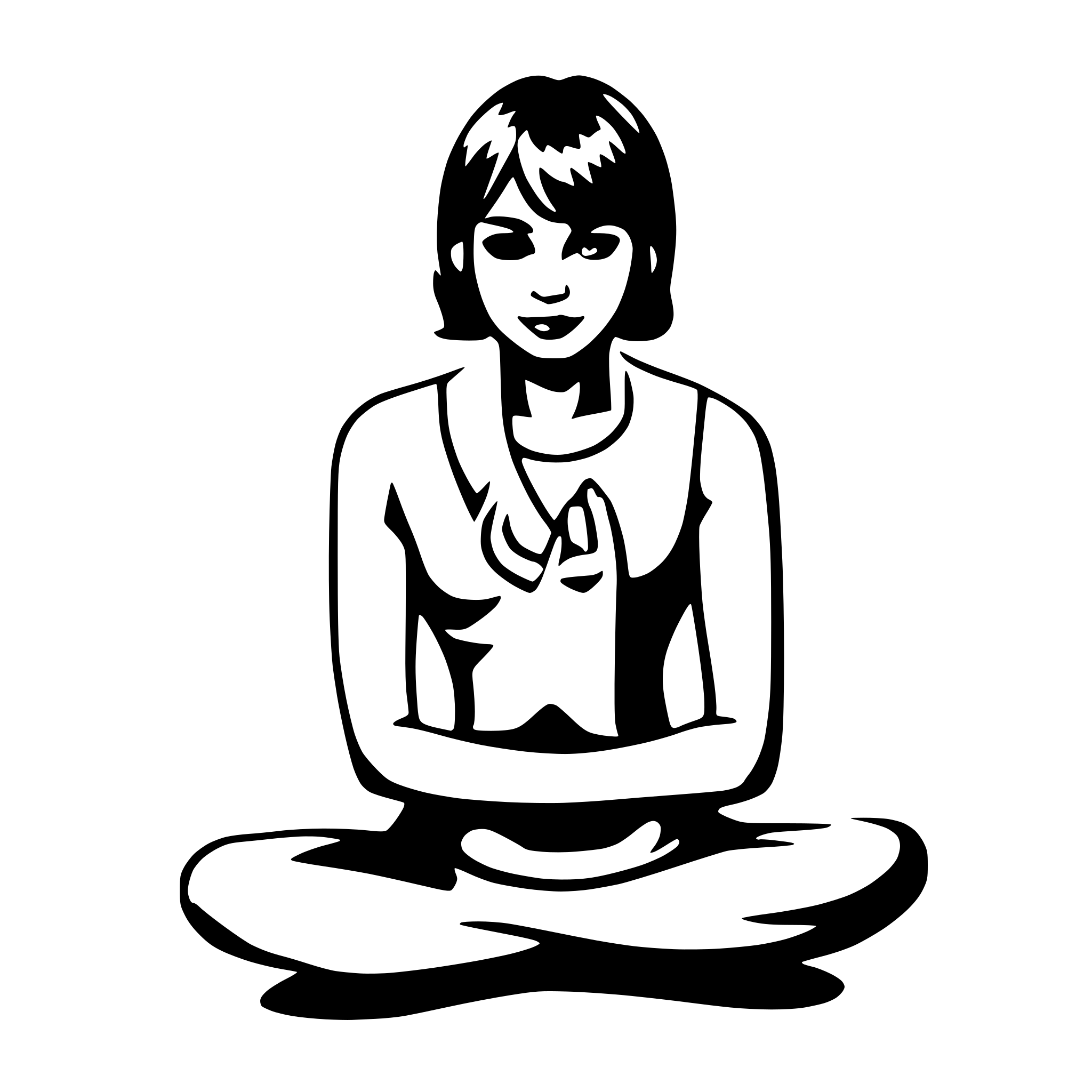 AI-generated SVG of 'yoga'