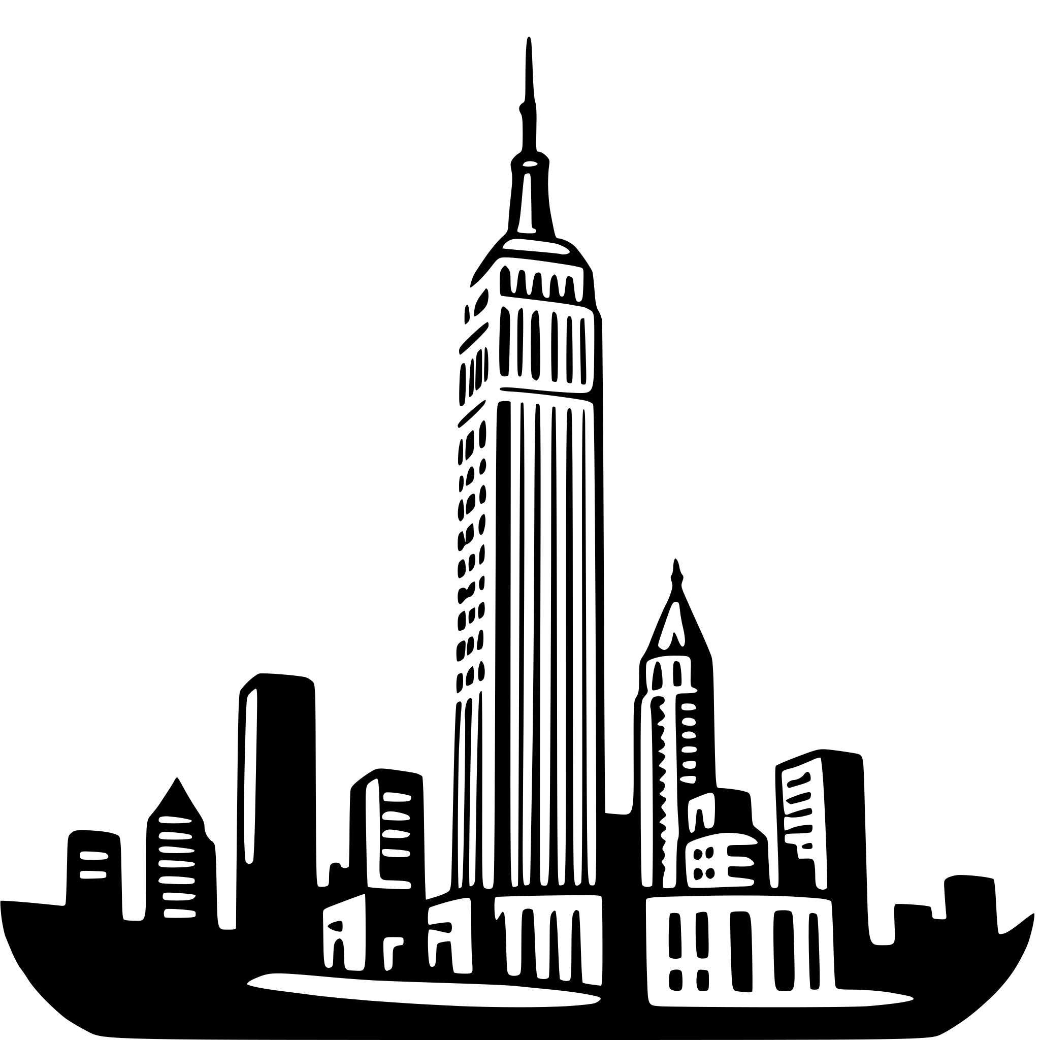 AI-generated SVG of 'empire state building'
