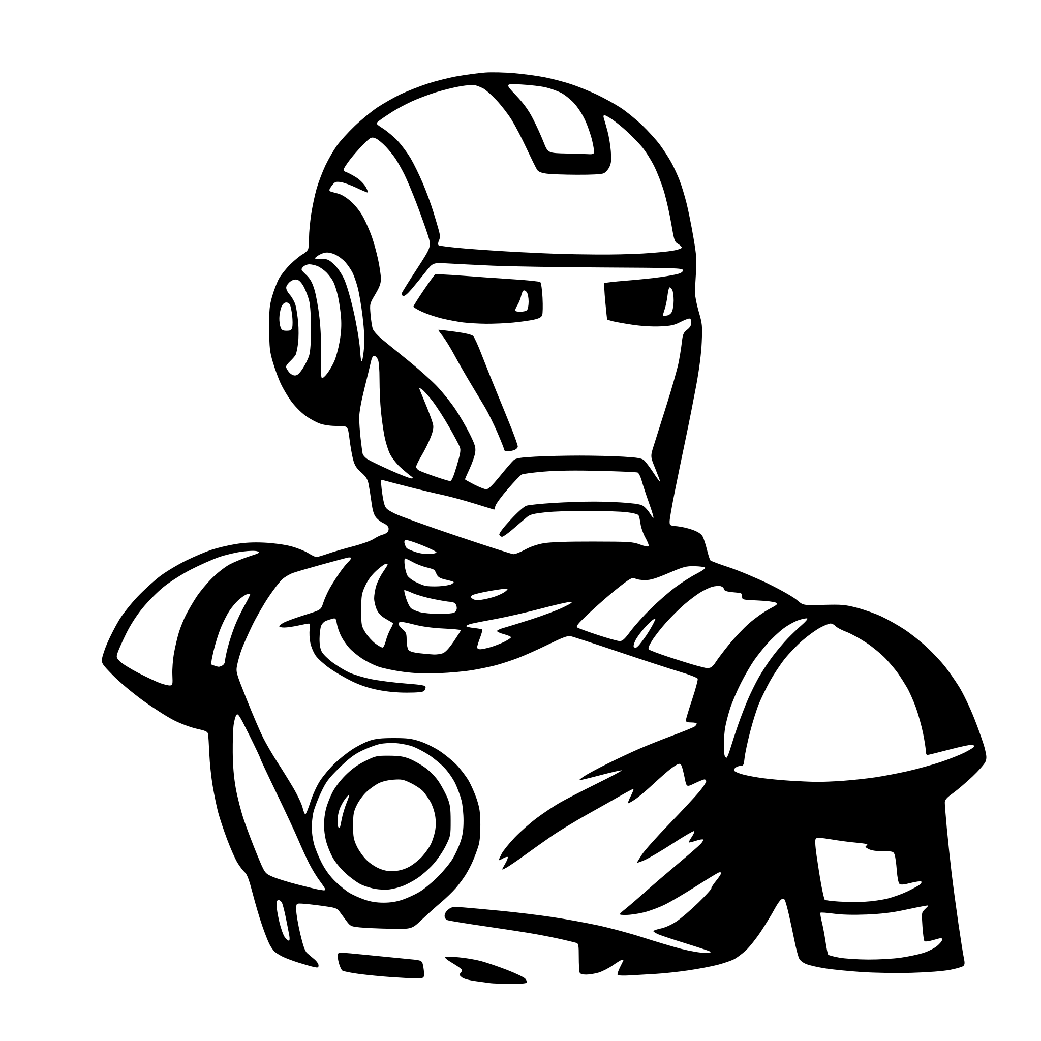 AI-generated SVG of 'iron man'