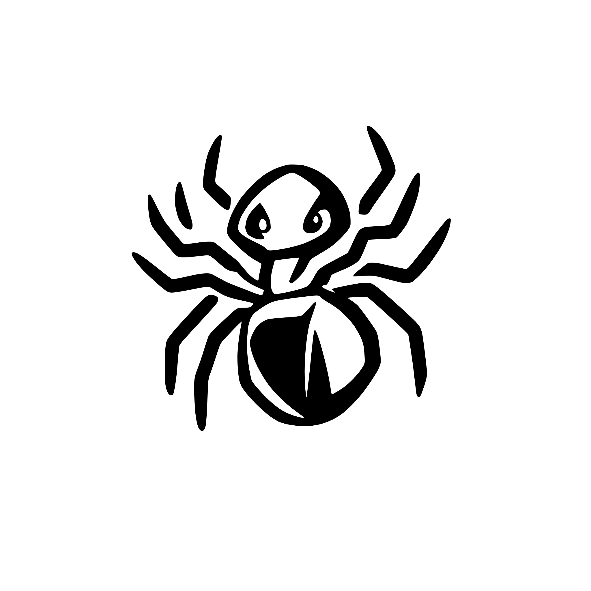 AI-generated SVG of 'spider, anatomicly right, webnet'