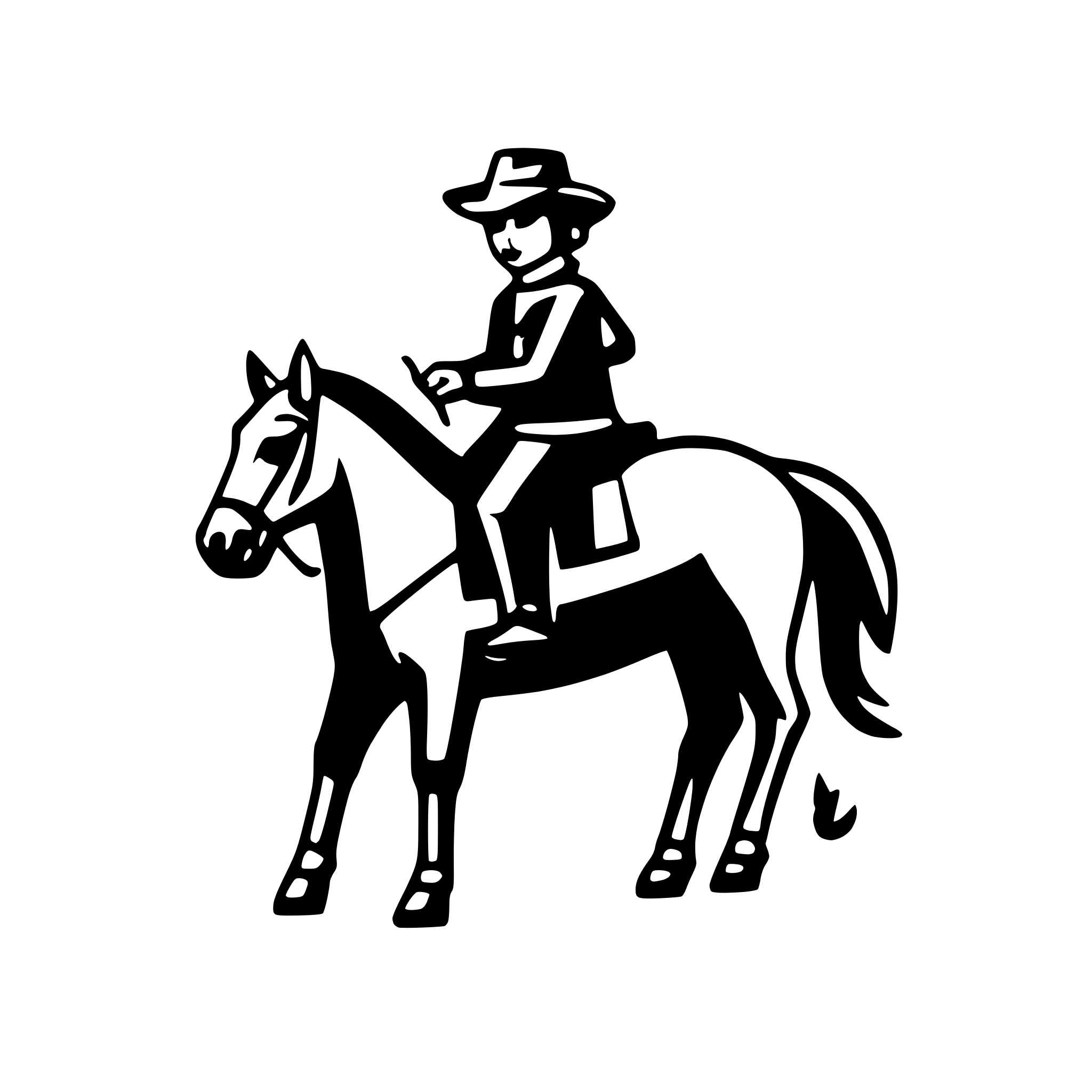 AI-generated SVG of a cowboy on a horse doing sliding stop
