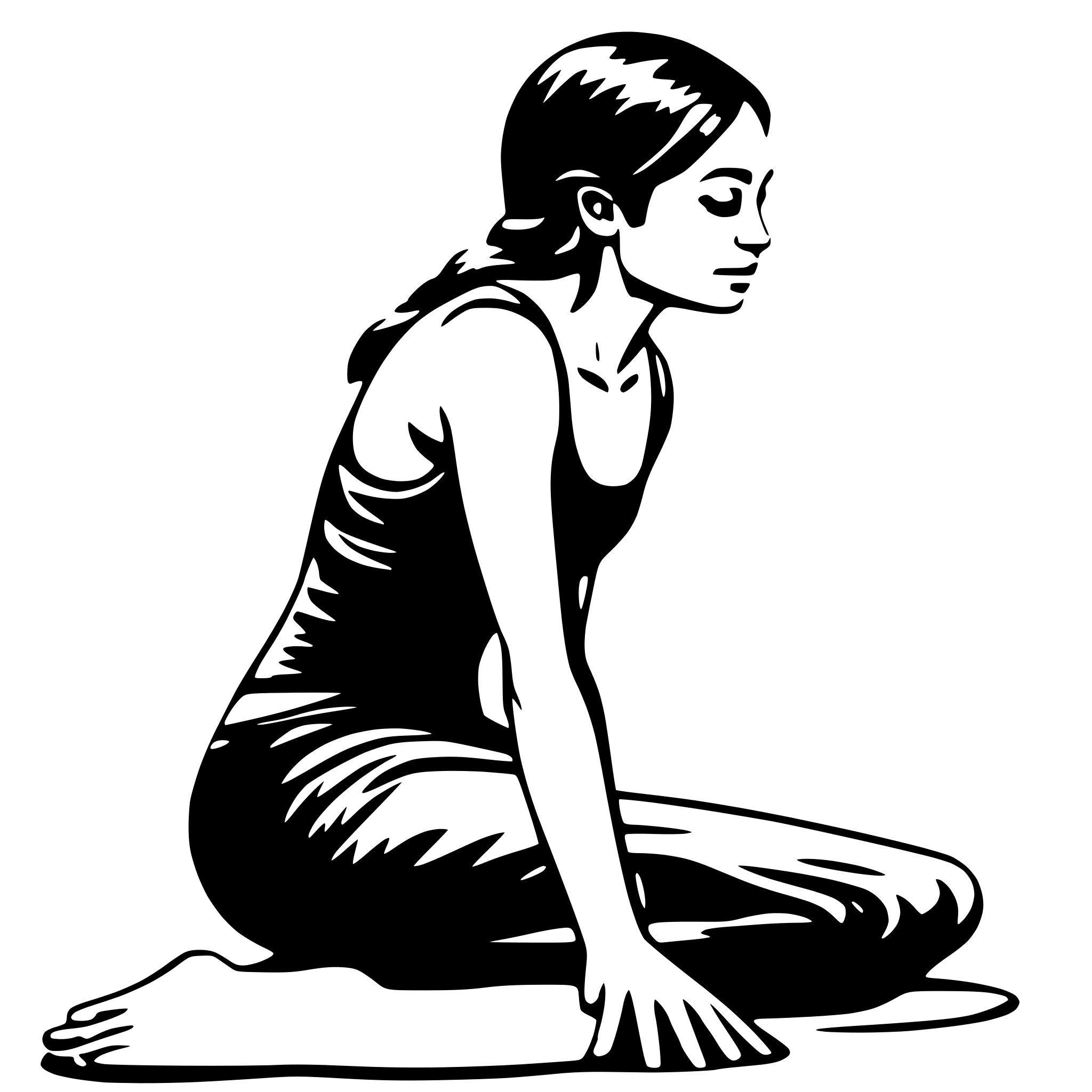 AI-generated SVG of 'bhuchangasana yoga pose'