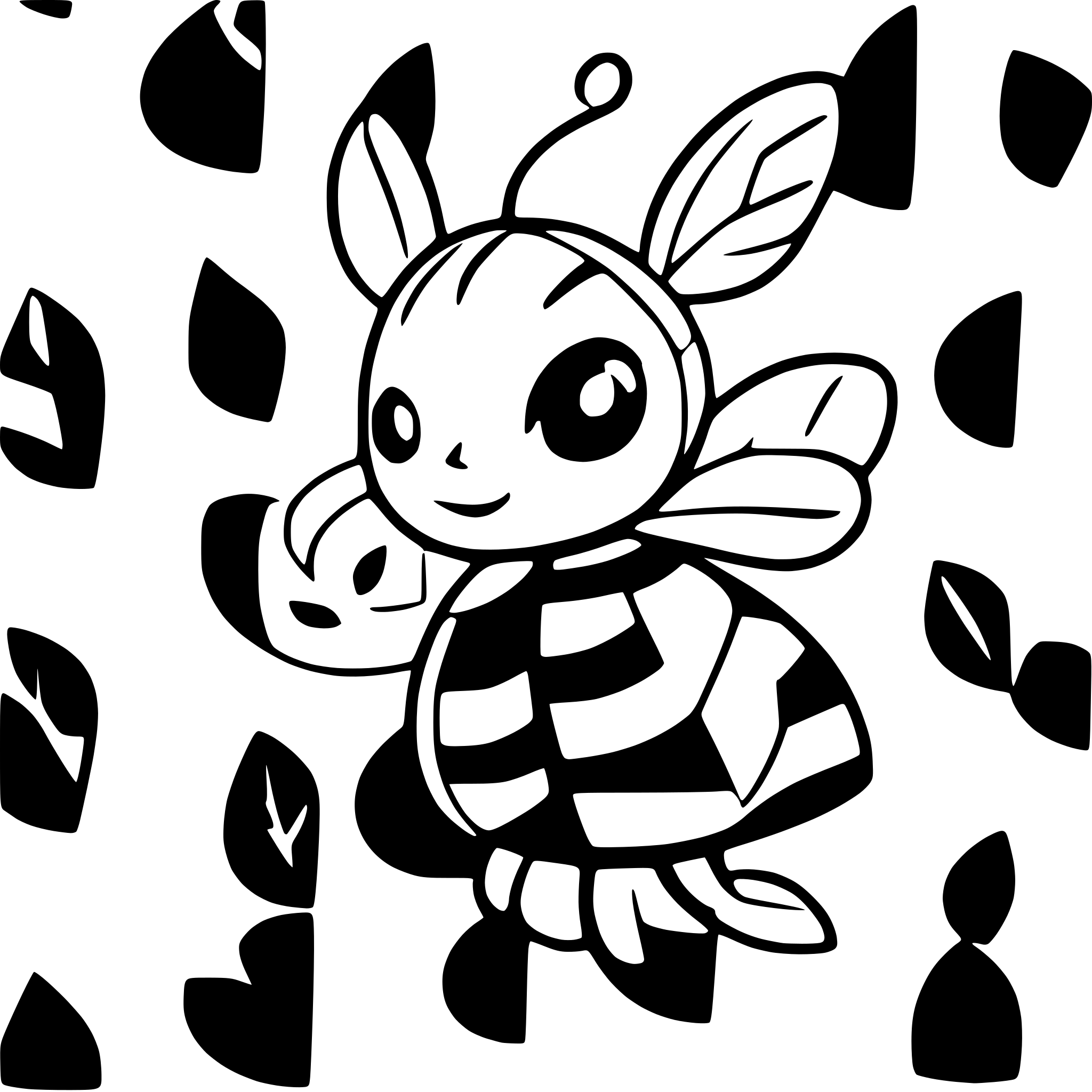 AI-generated SVG of 'Bee side view'