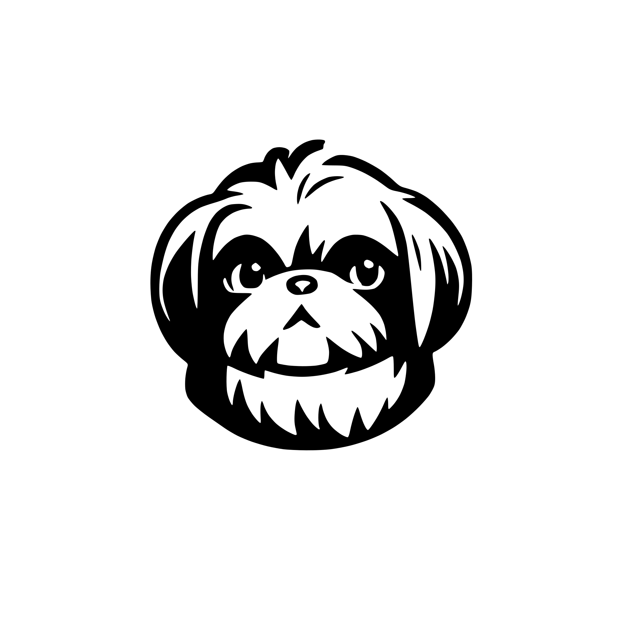 AI-generated SVG of 'shih tzu face'