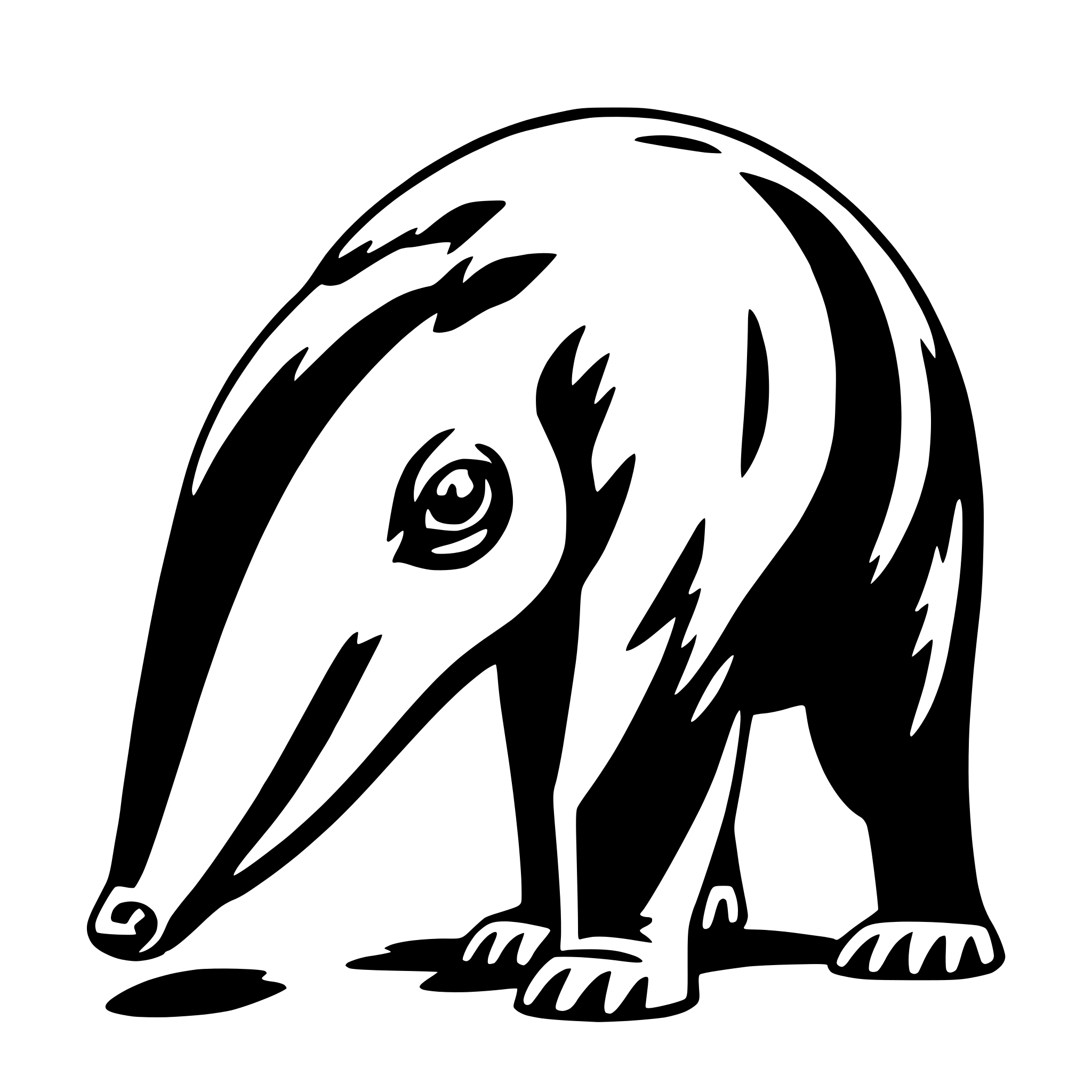 AI-generated SVG of 'anteater'