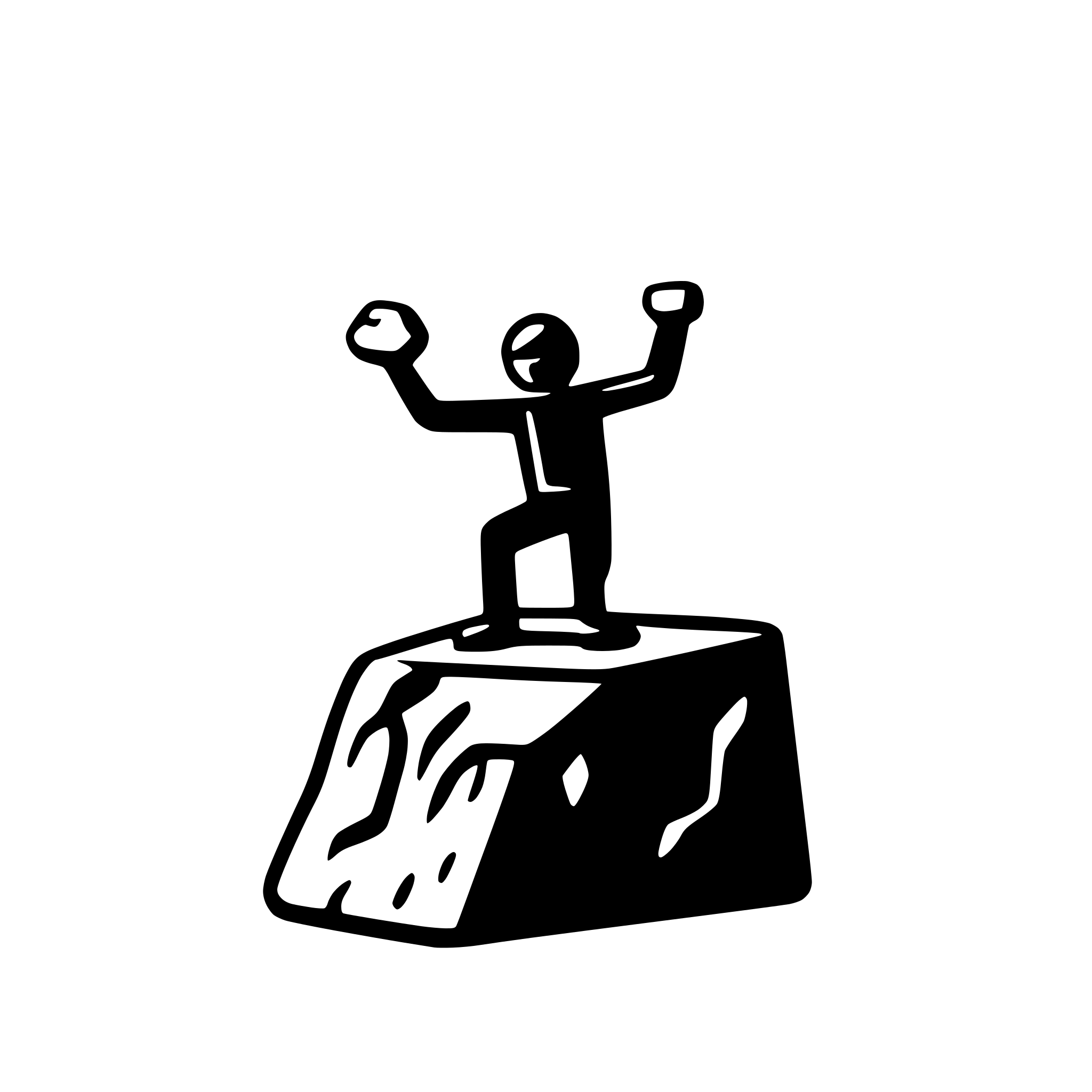 AI-generated SVG of a A 2D outline icon of someone bouldering. They are on an overhang.