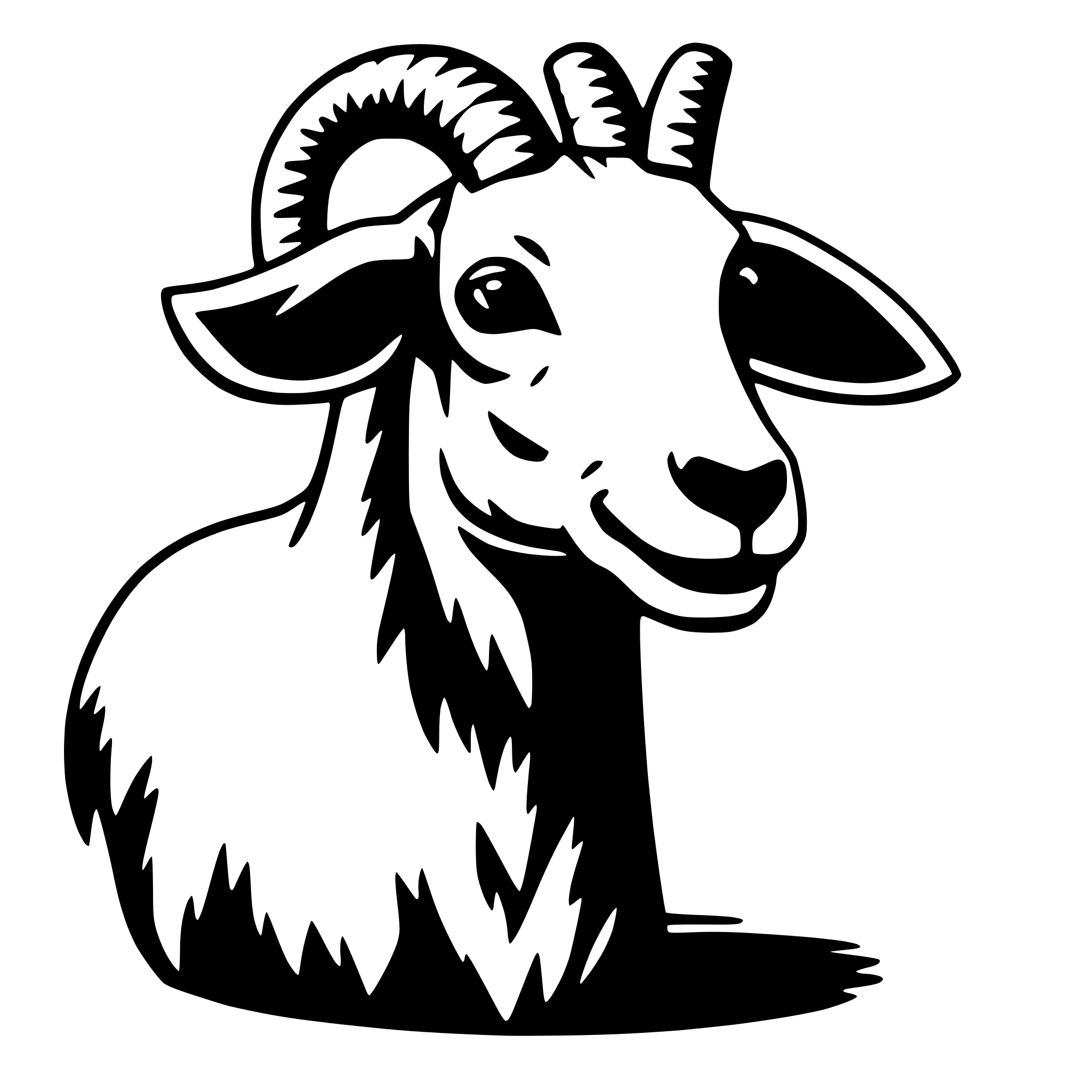 AI-generated SVG of a goat