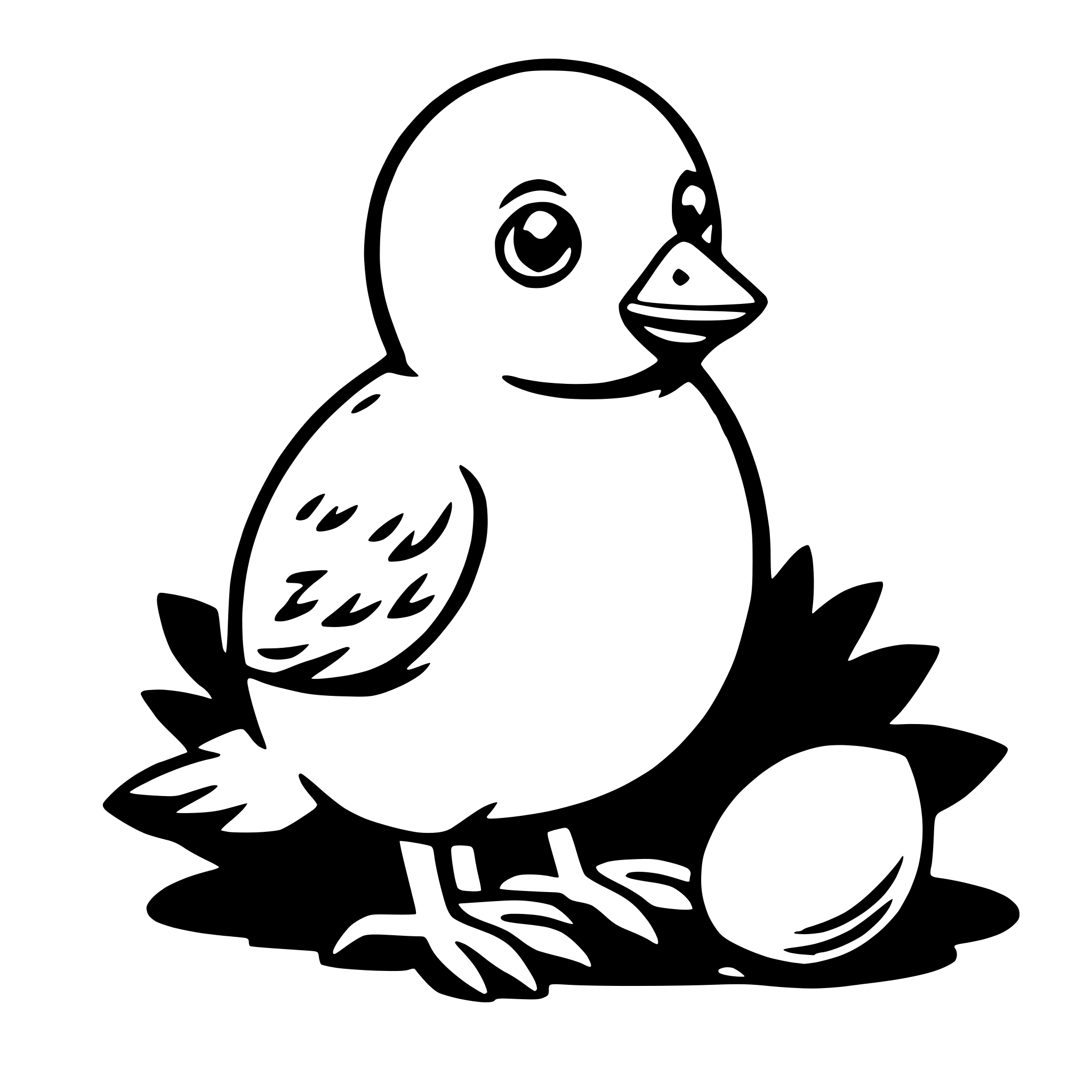 AI-generated SVG of 'easter chick'