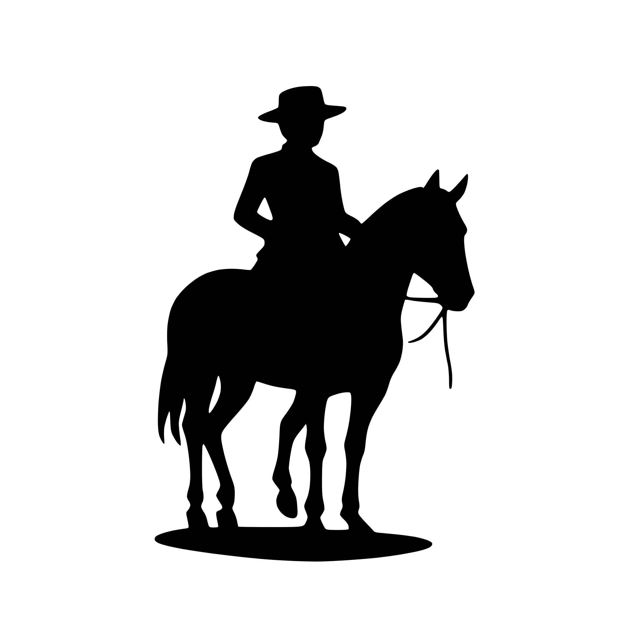 AI-generated SVG of 'cowboy riding a horse'