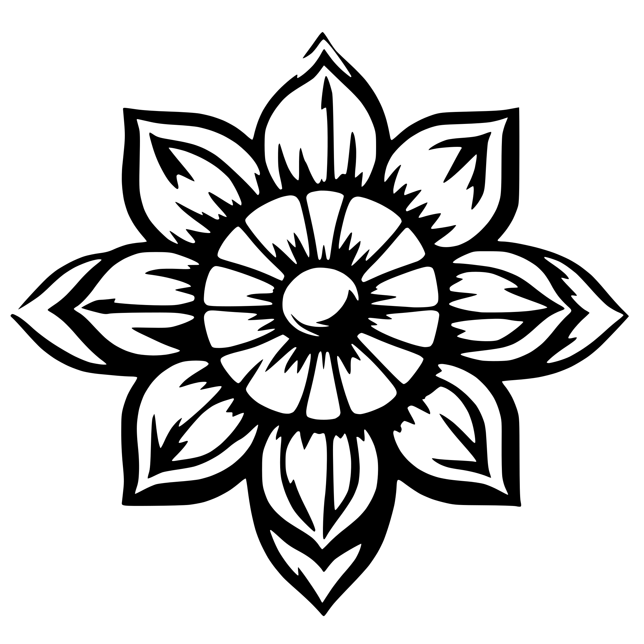 AI-generated SVG of 'Symmetrical minimalistic flower'