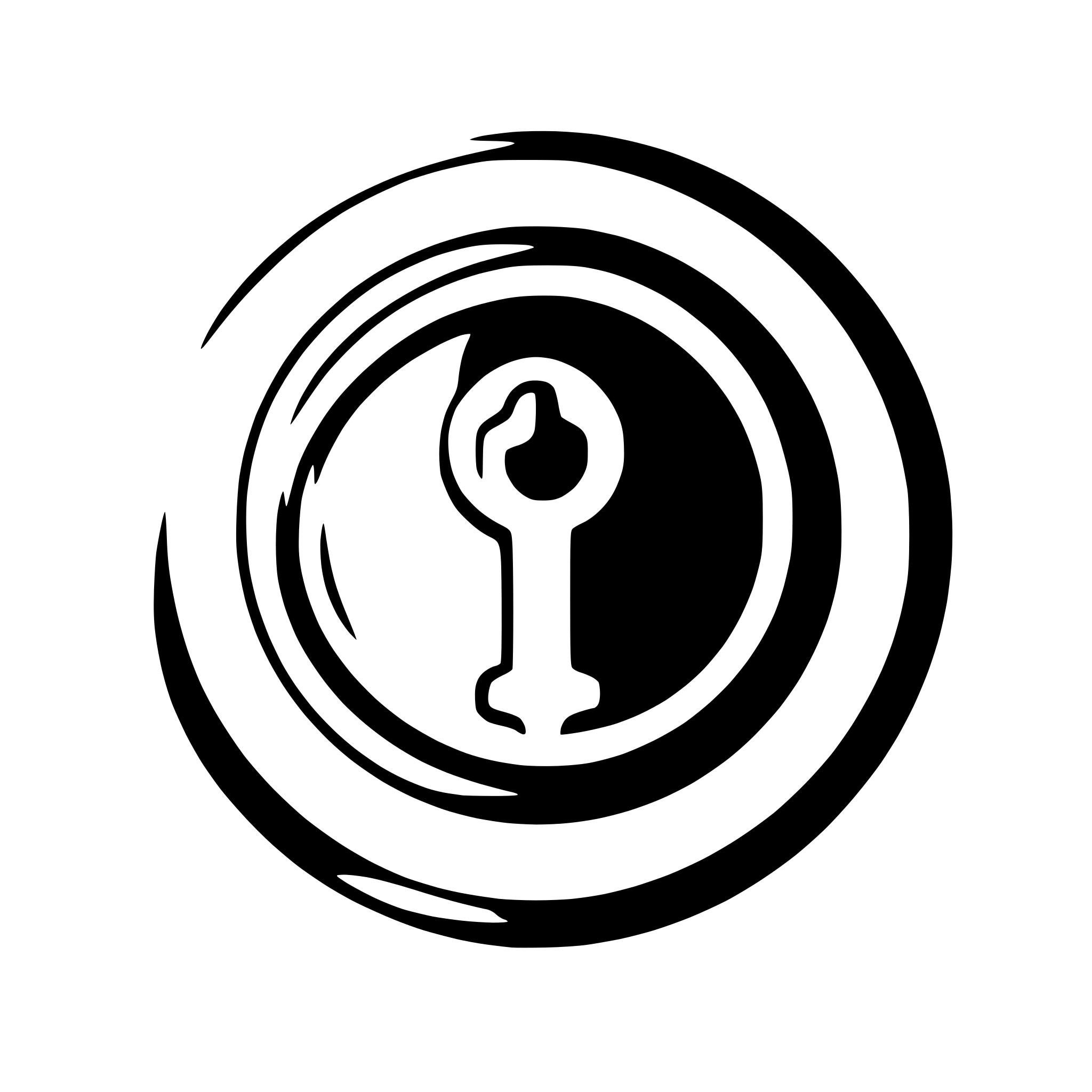 AI-generated SVG of a stylized keyhole with circular shape