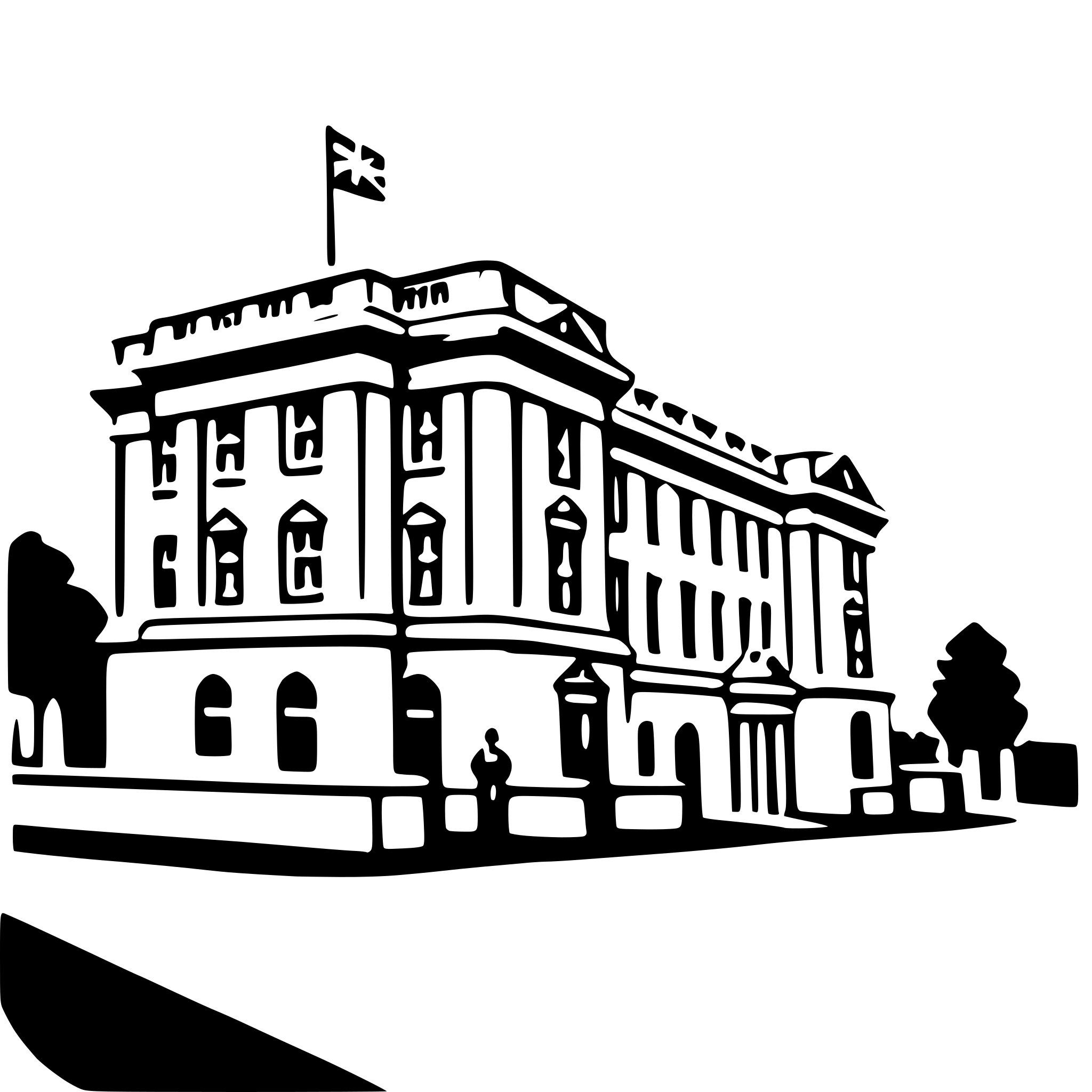 AI-generated SVG of a buckingham palace