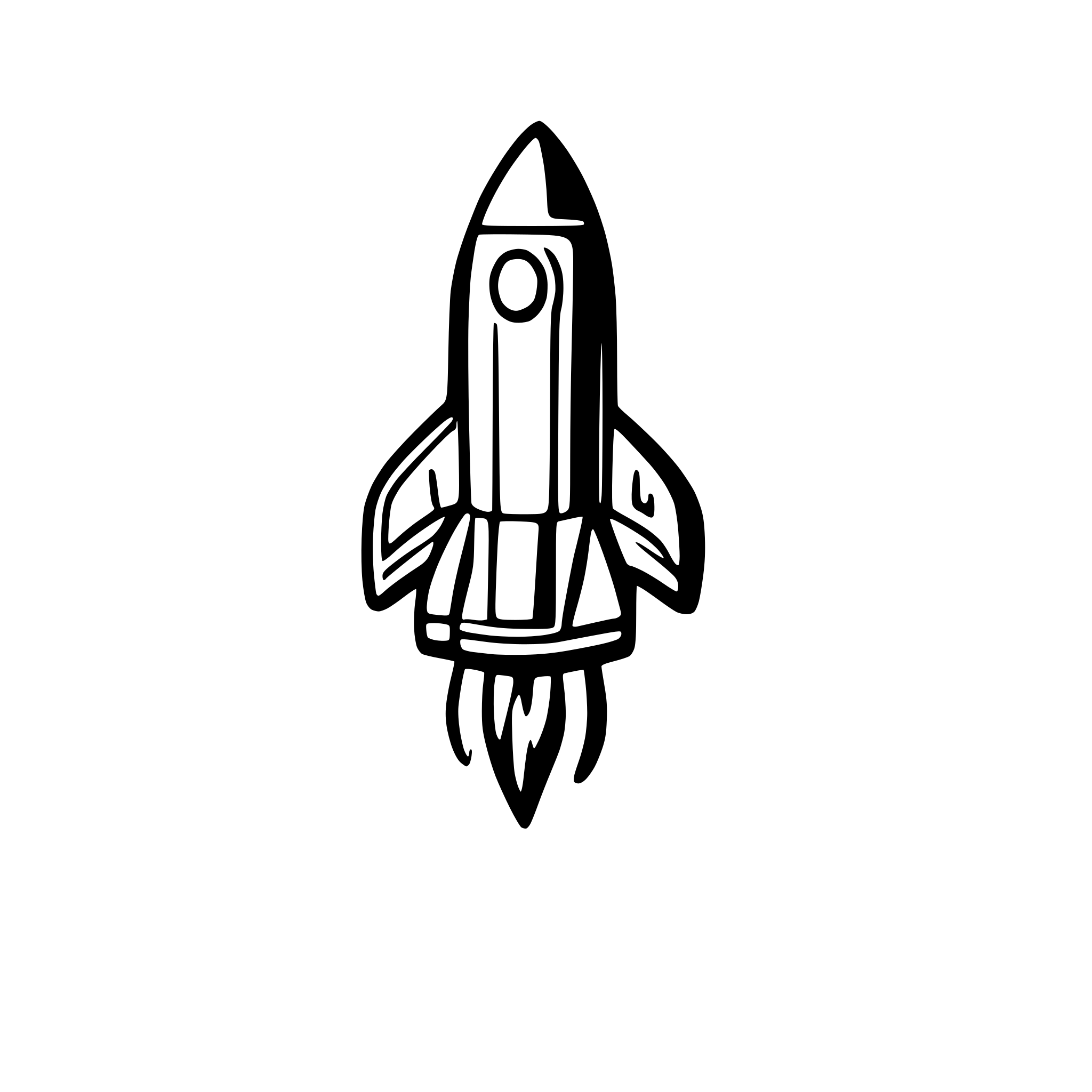 AI-generated SVG of 'rocket flying'