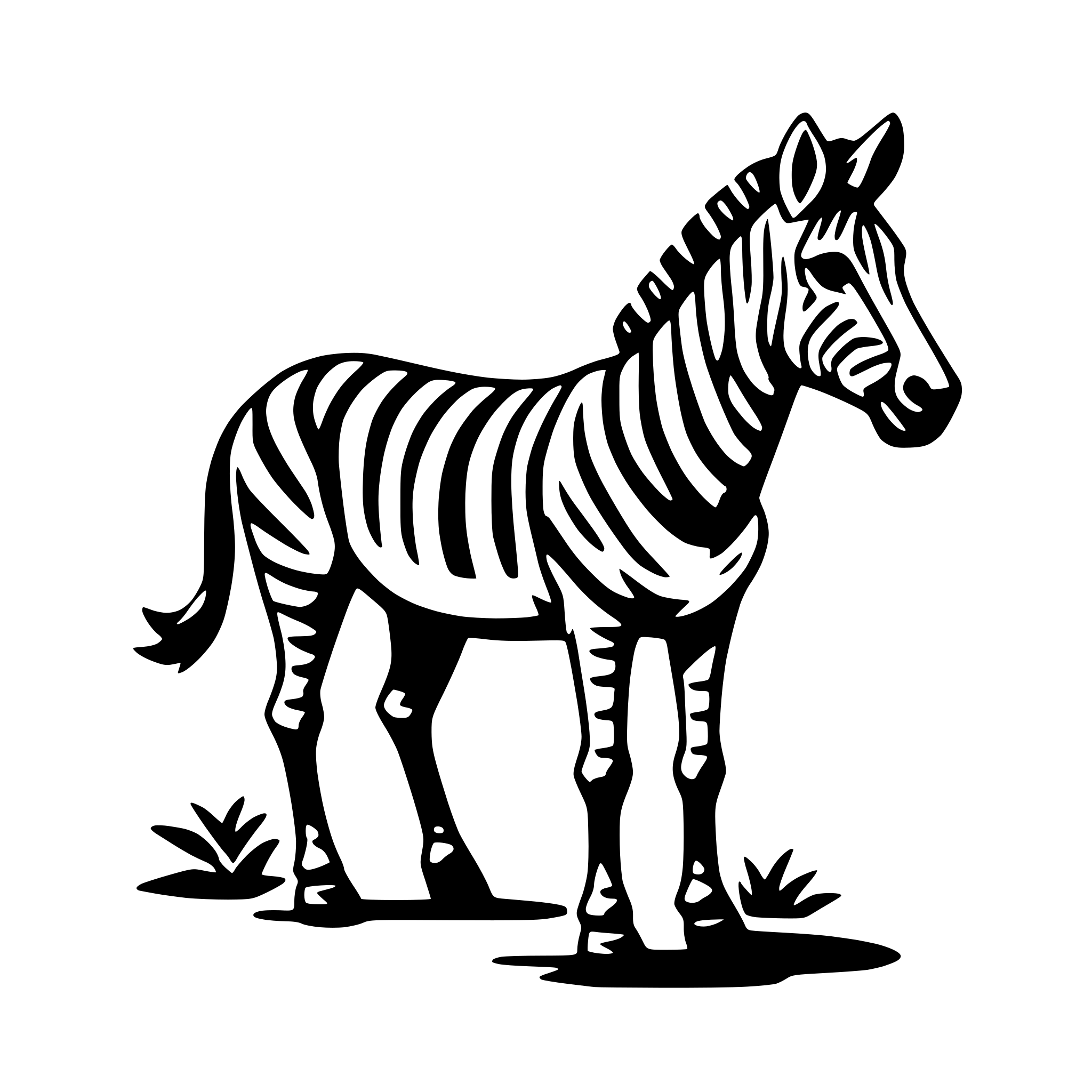 AI-generated SVG of a zebra