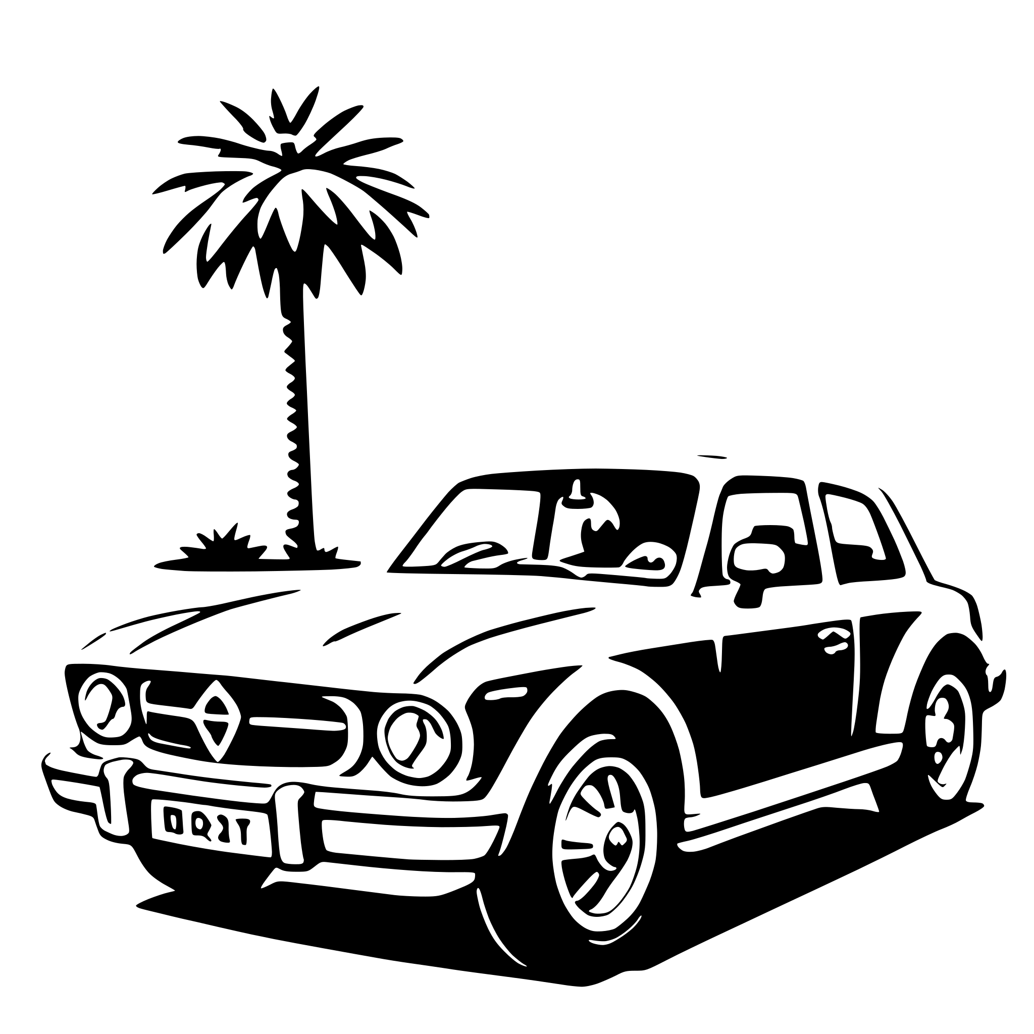 AI-generated SVG of a mid-size car