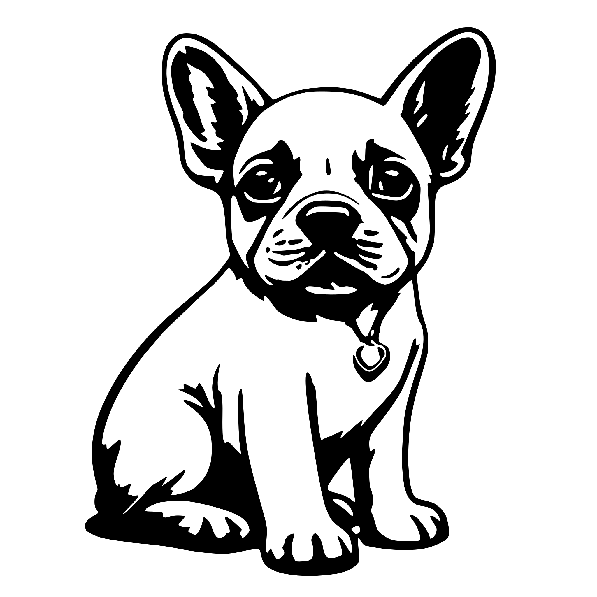 AI-generated SVG of 'french bulldog, puppy'