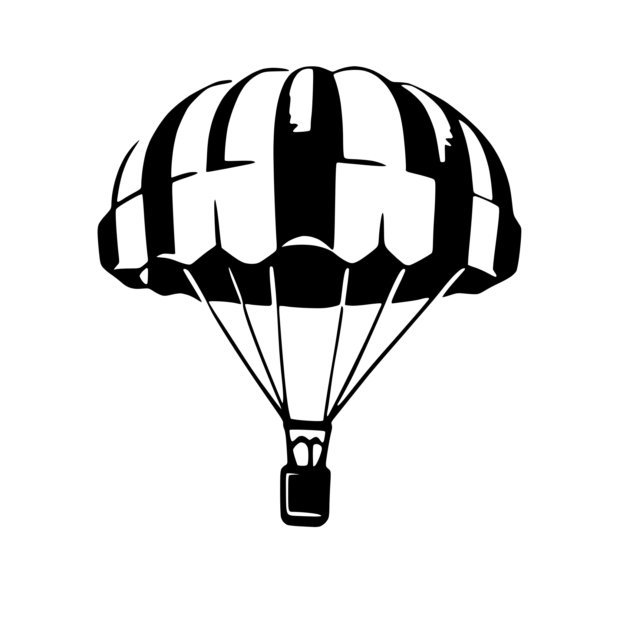 AI-generated SVG of 'PARACHUTE'