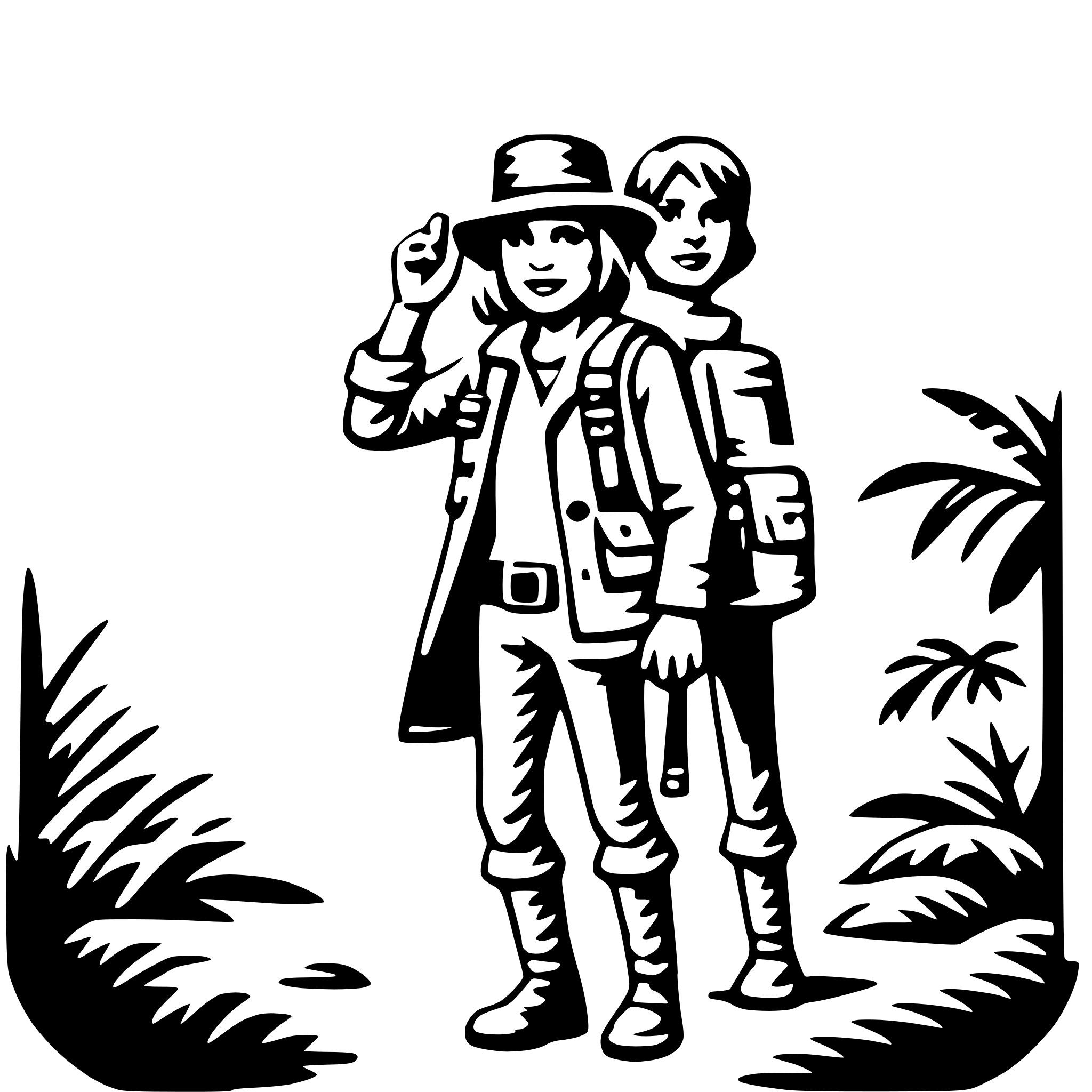 AI-generated SVG of 'jungle explorer'