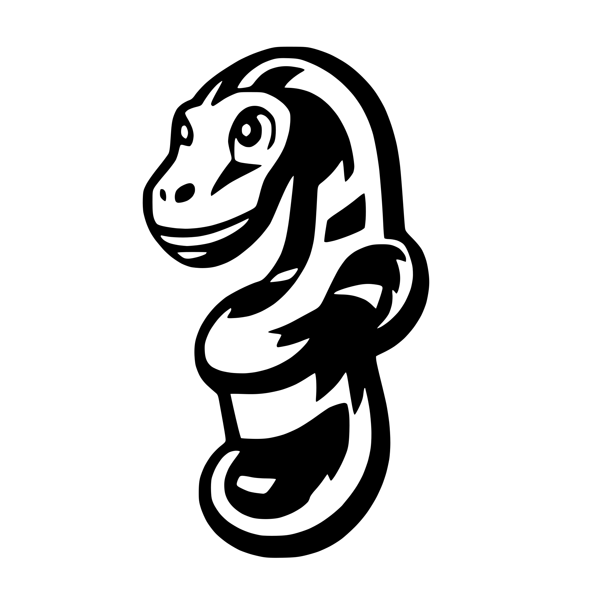 AI-generated SVG of a snake