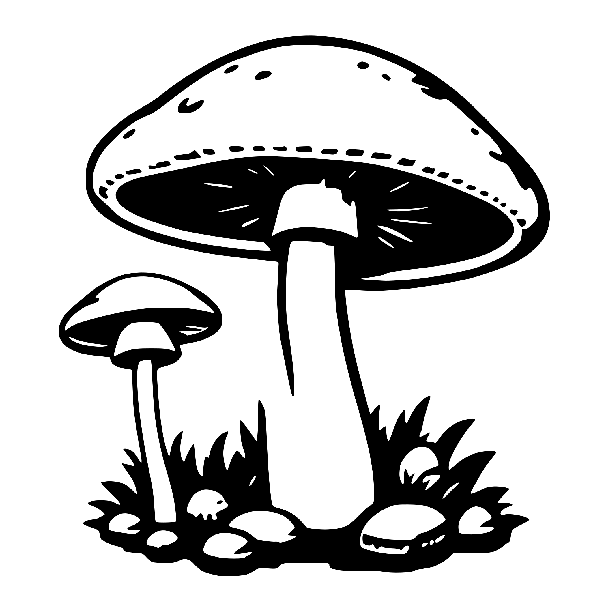 AI-generated SVG of 'mushrooms'