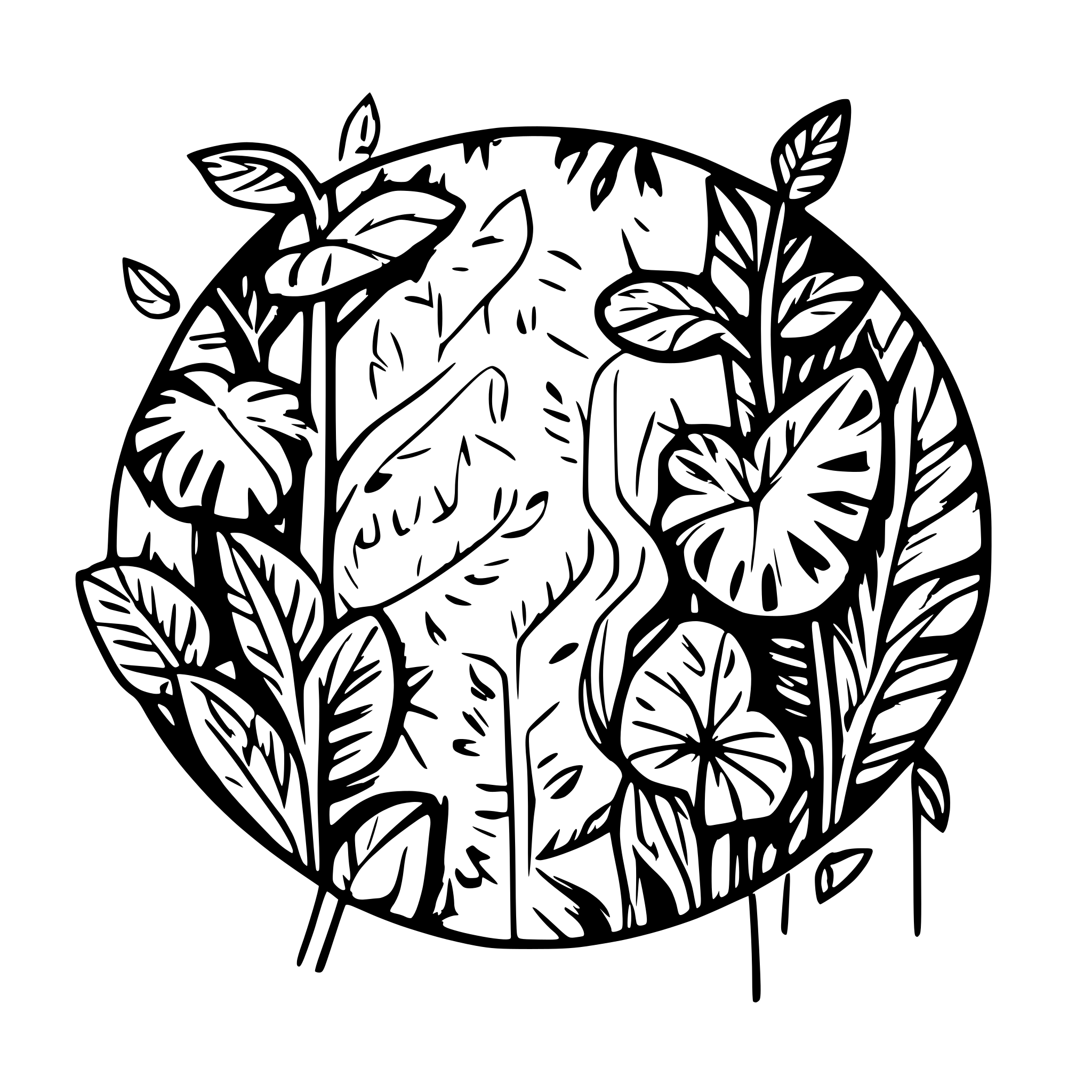 AI-generated SVG of a An ancient, modest kingdom with a dense Kalimantan jungle background.