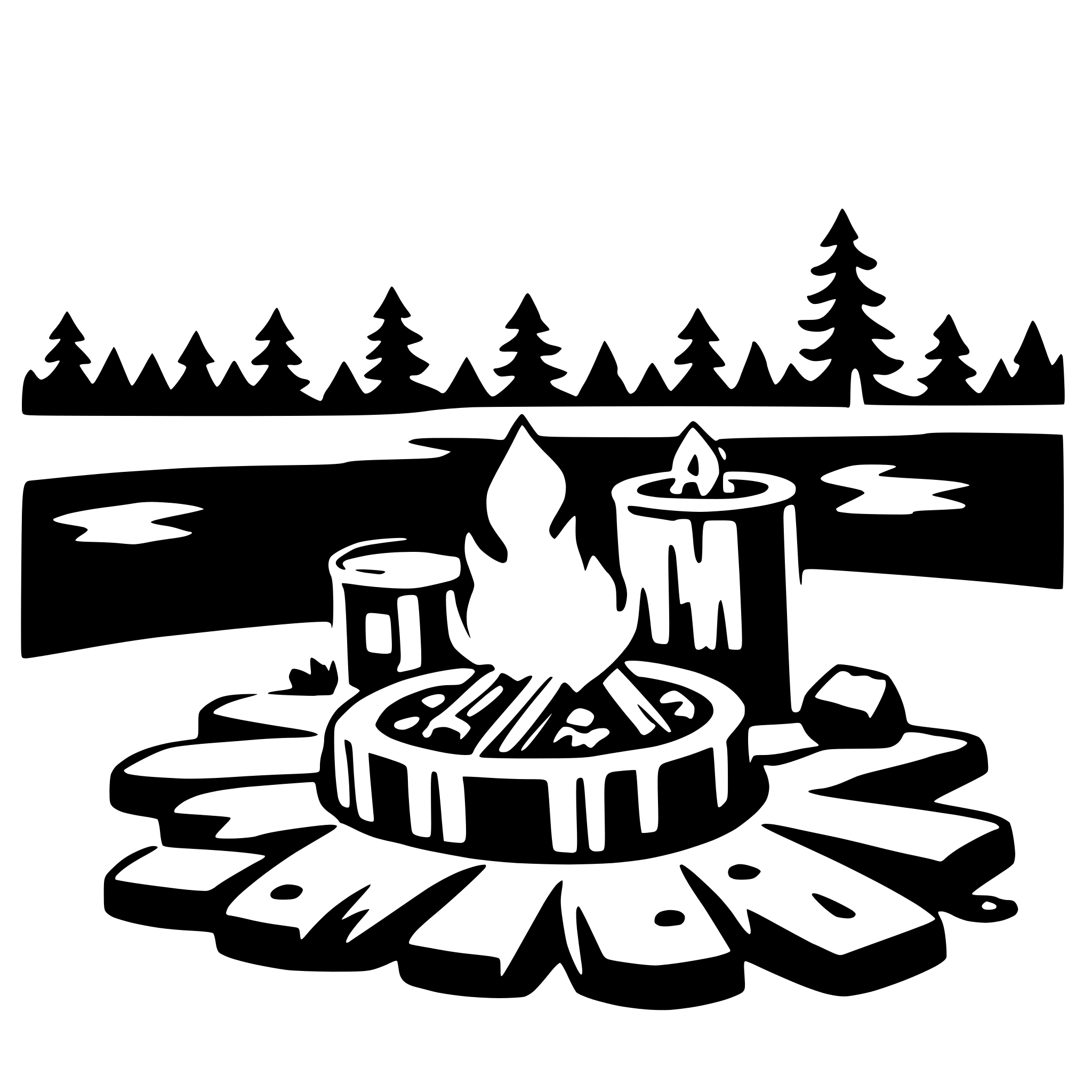 AI-generated SVG of 'campfire under stars'