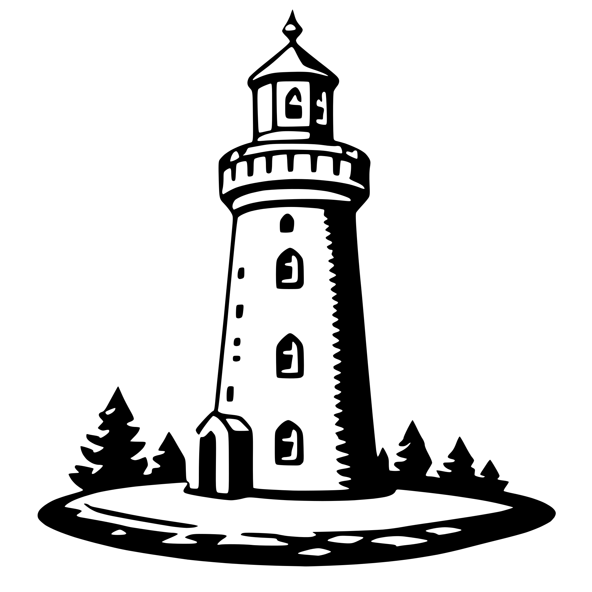 AI-generated SVG of a tower