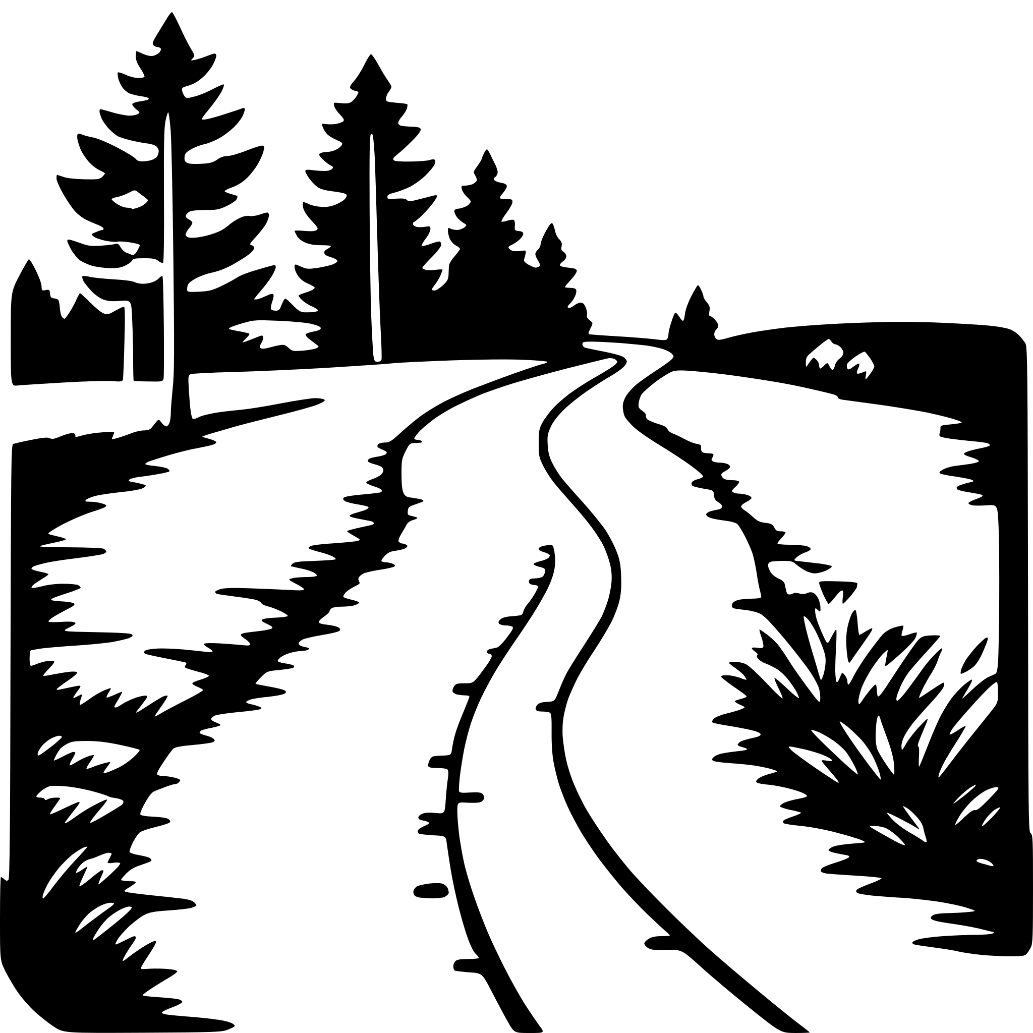 AI-generated SVG of a hiking trail