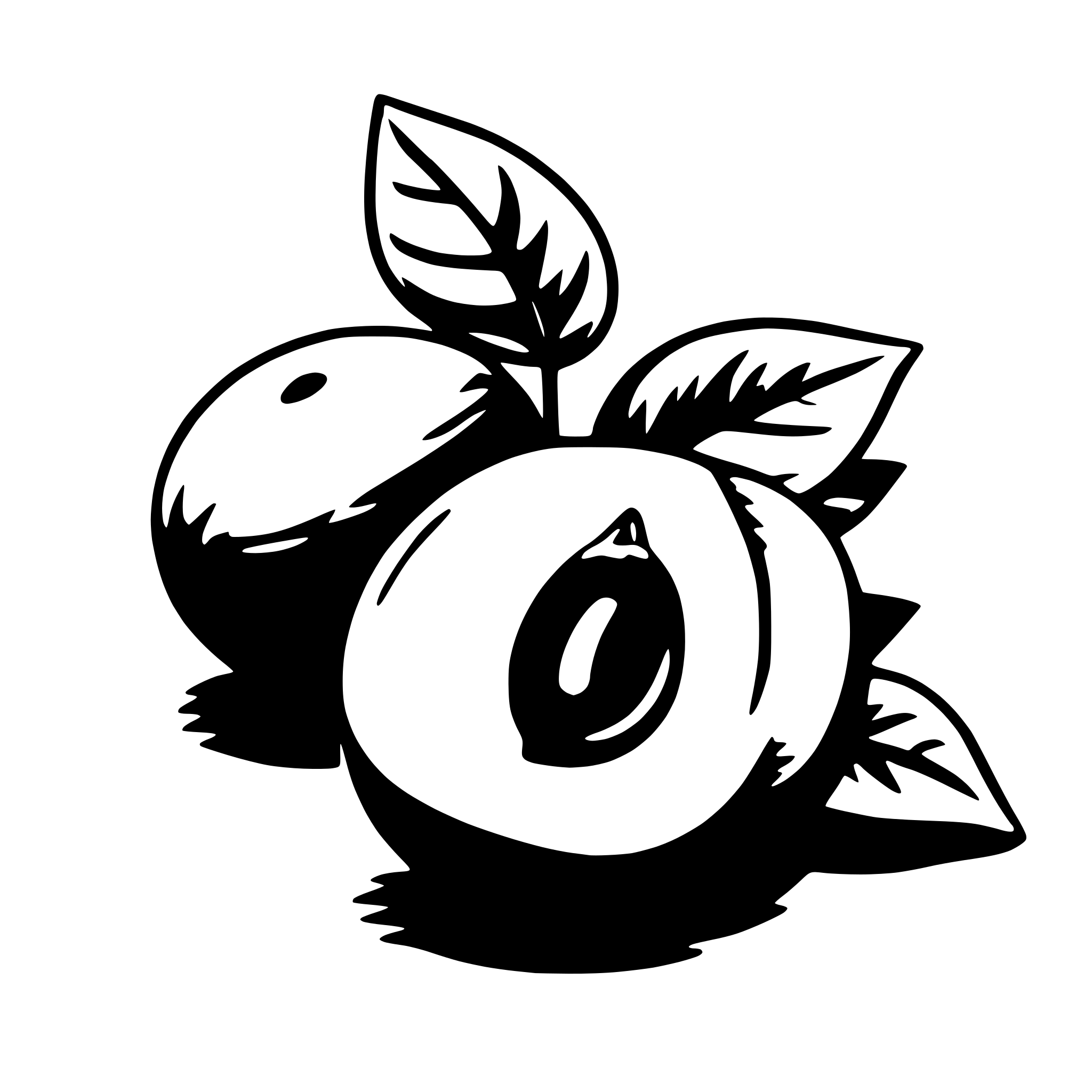 AI-generated SVG of a plum