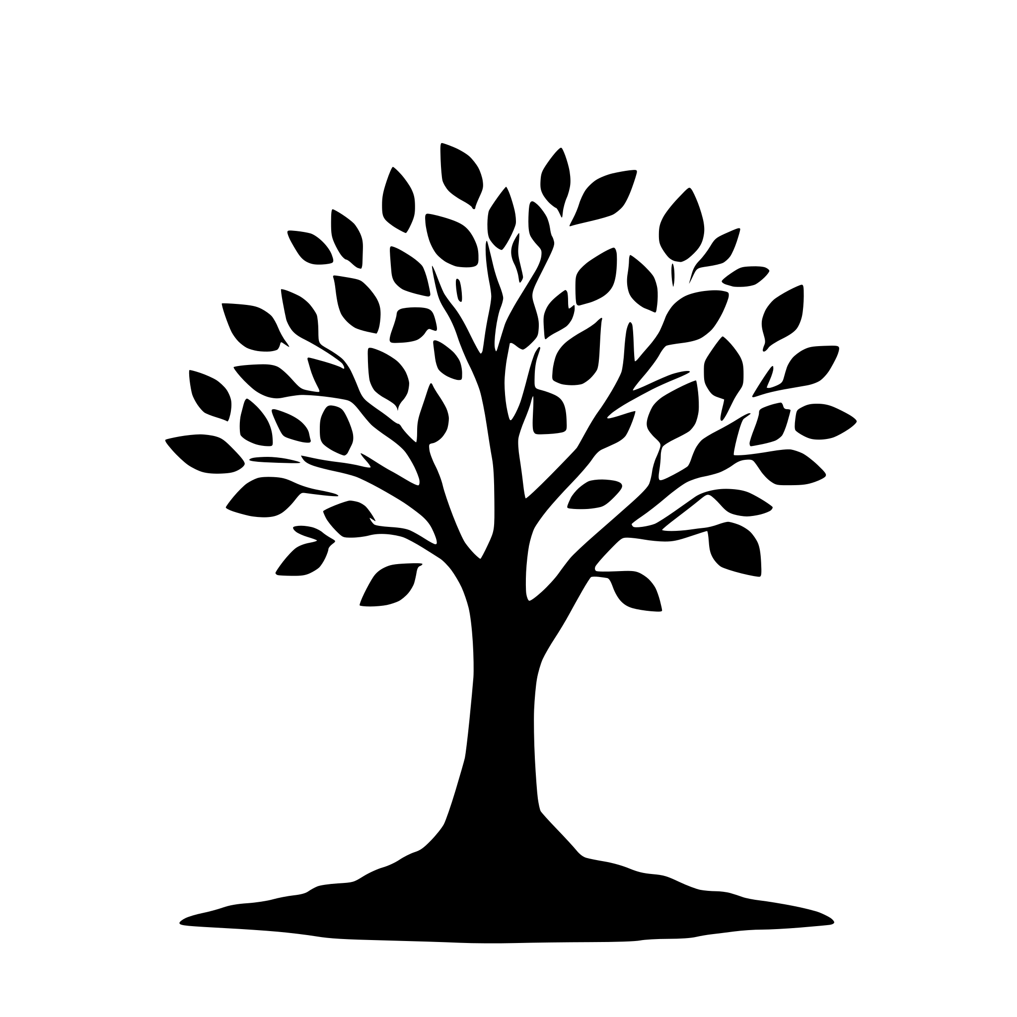 AI-generated SVG of a a tree with loads of branches and leaves