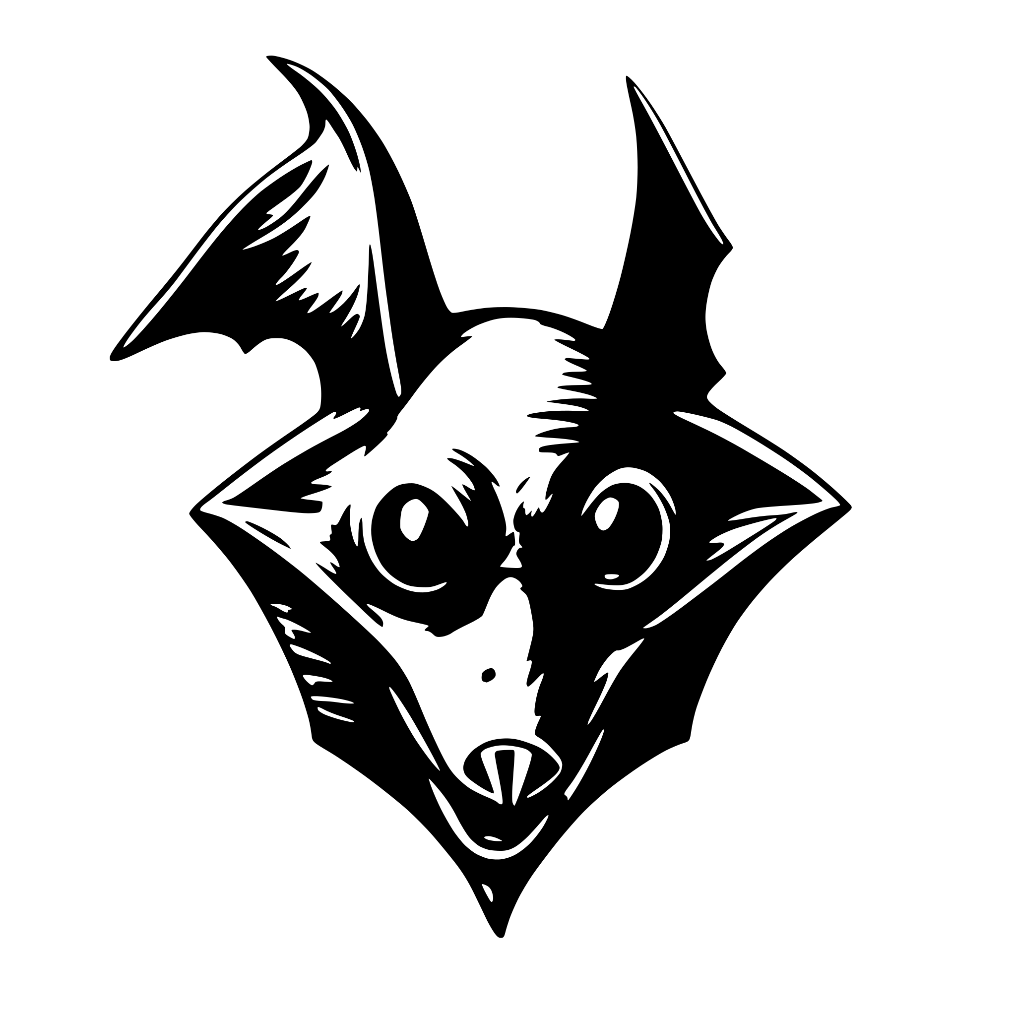 AI-generated SVG of 'aile chauve souris'