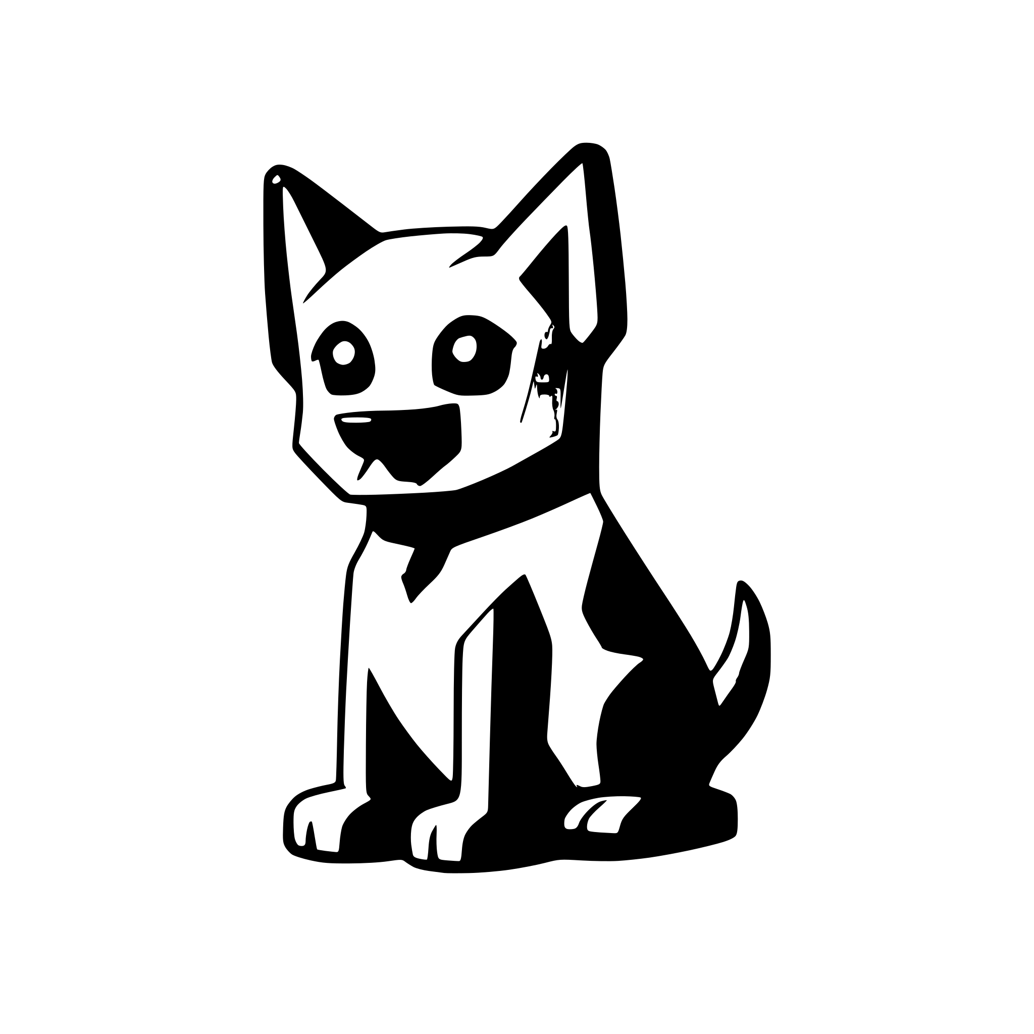 AI-generated SVG of a a low poly dog