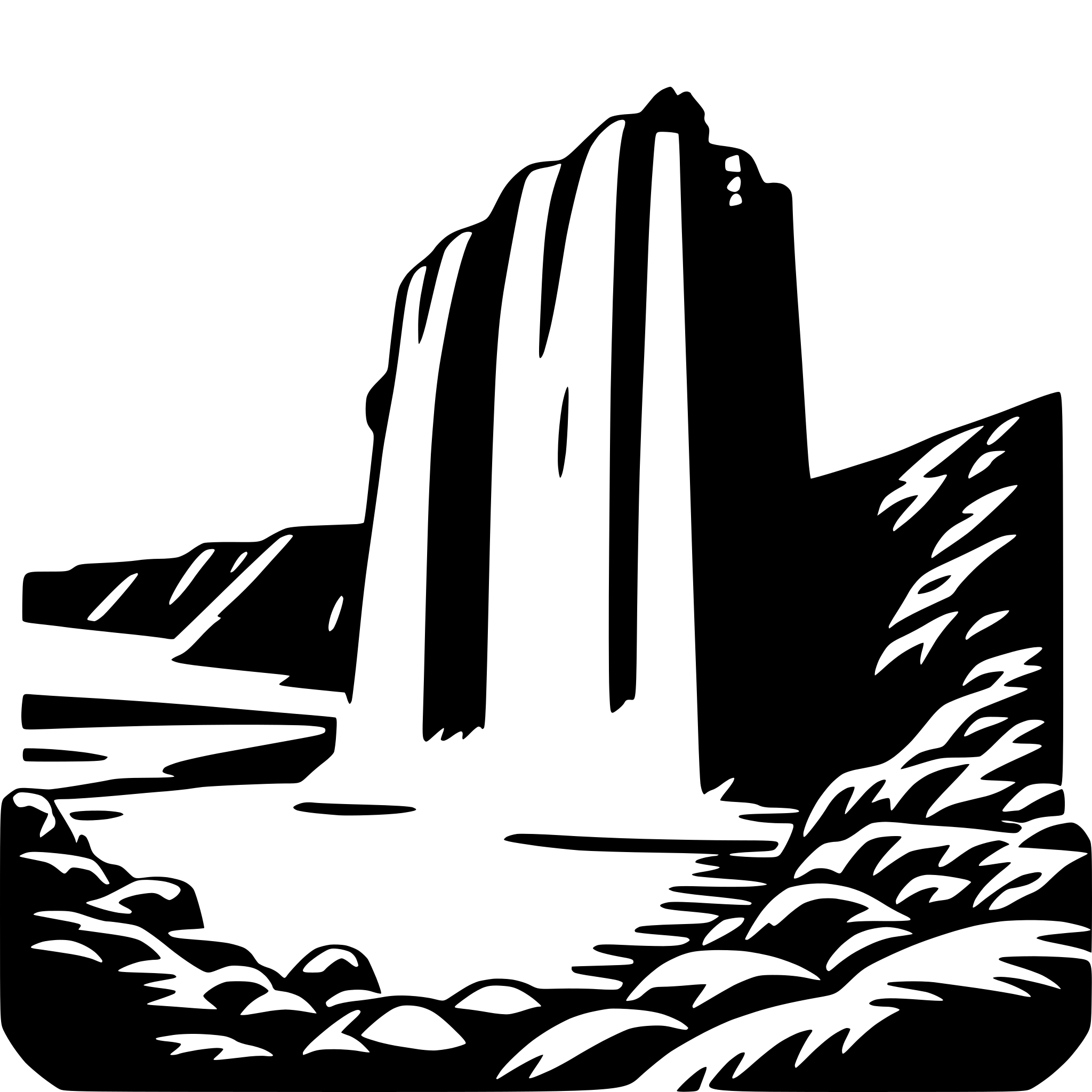AI-generated SVG of 'skogafoss'
