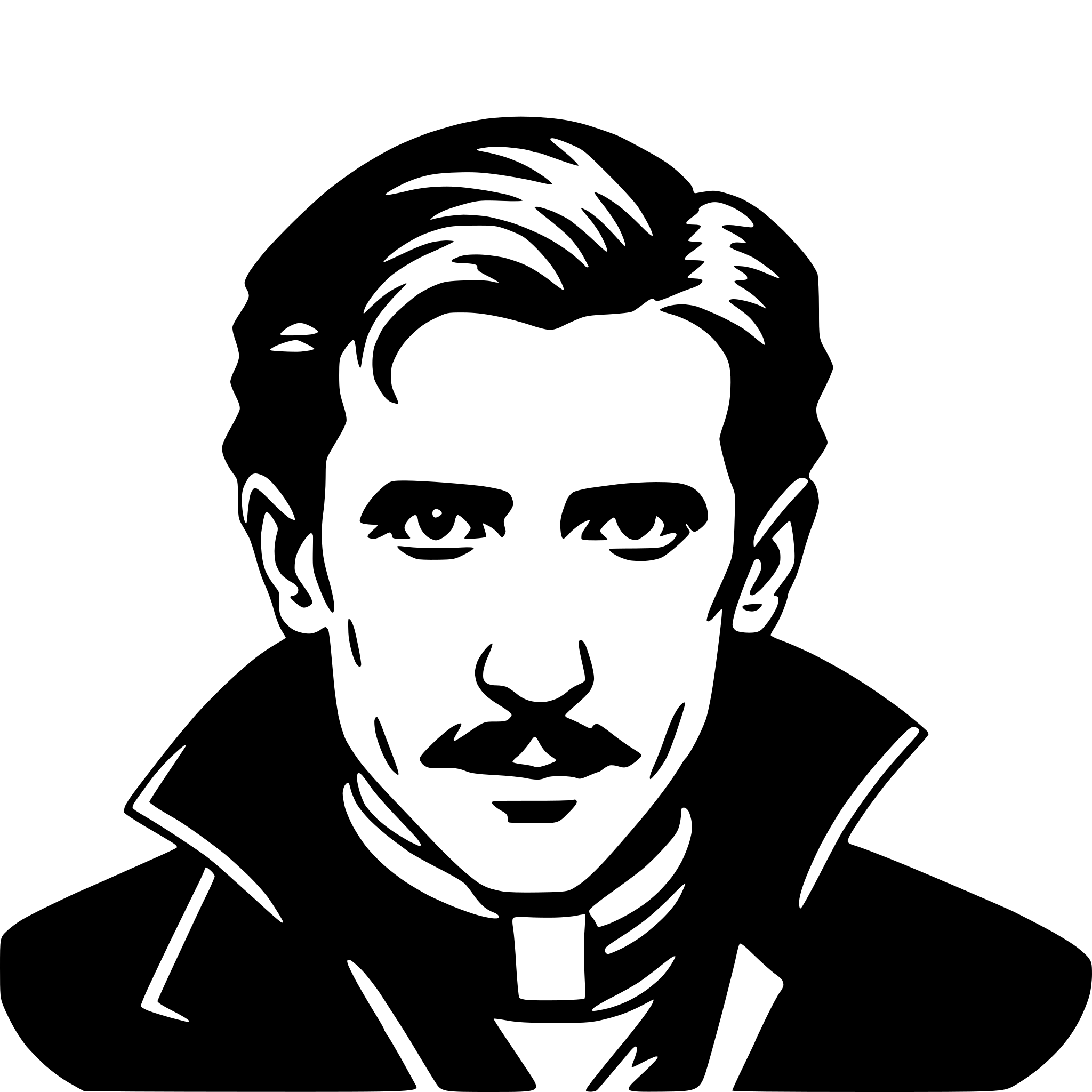 AI-generated SVG of a nikola tesla