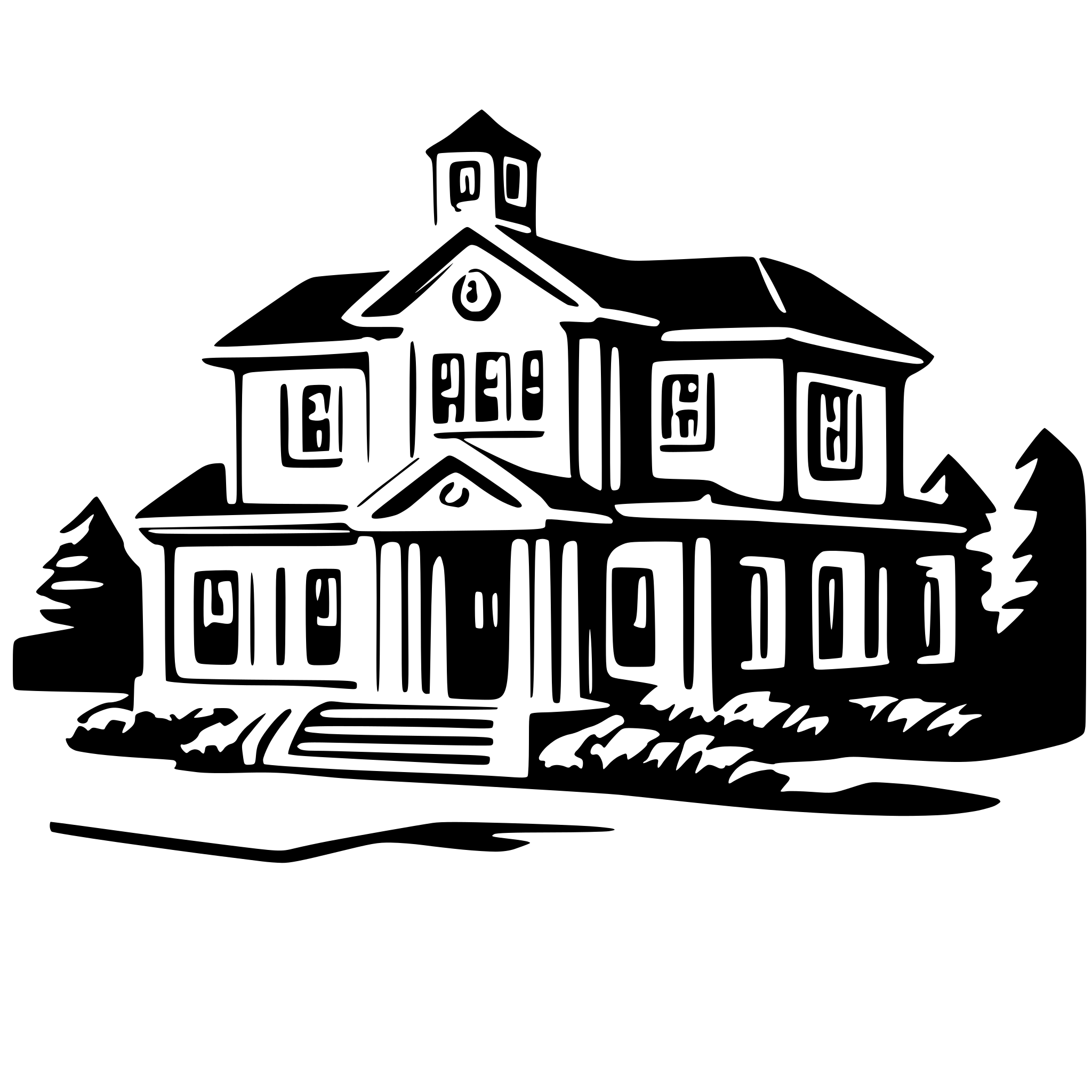 AI-generated SVG of a school