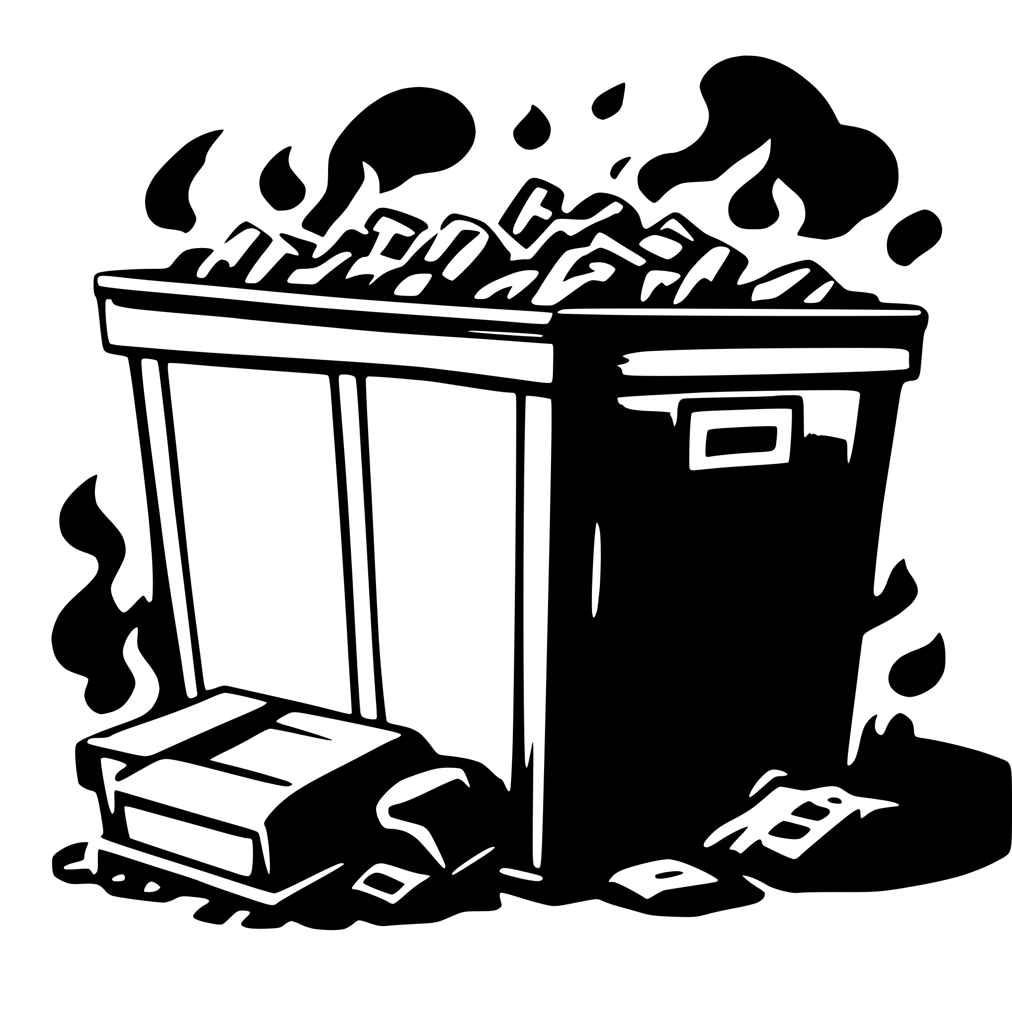 AI-generated SVG of 'dumpster fire'