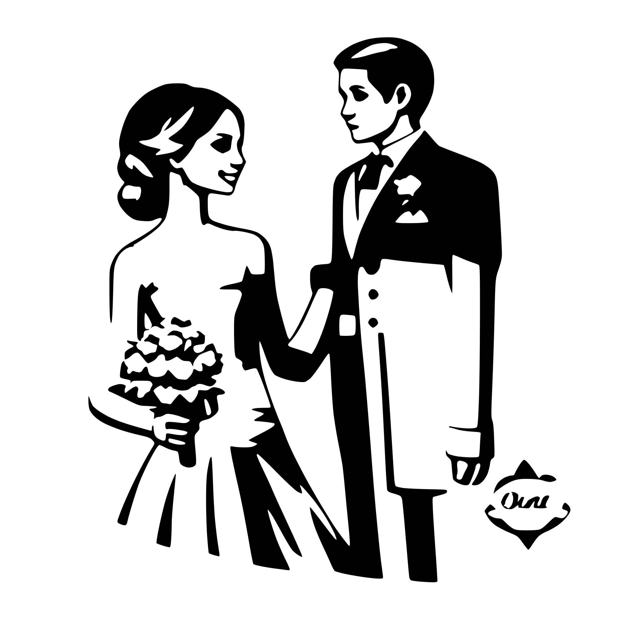 AI-generated SVG of a wedding