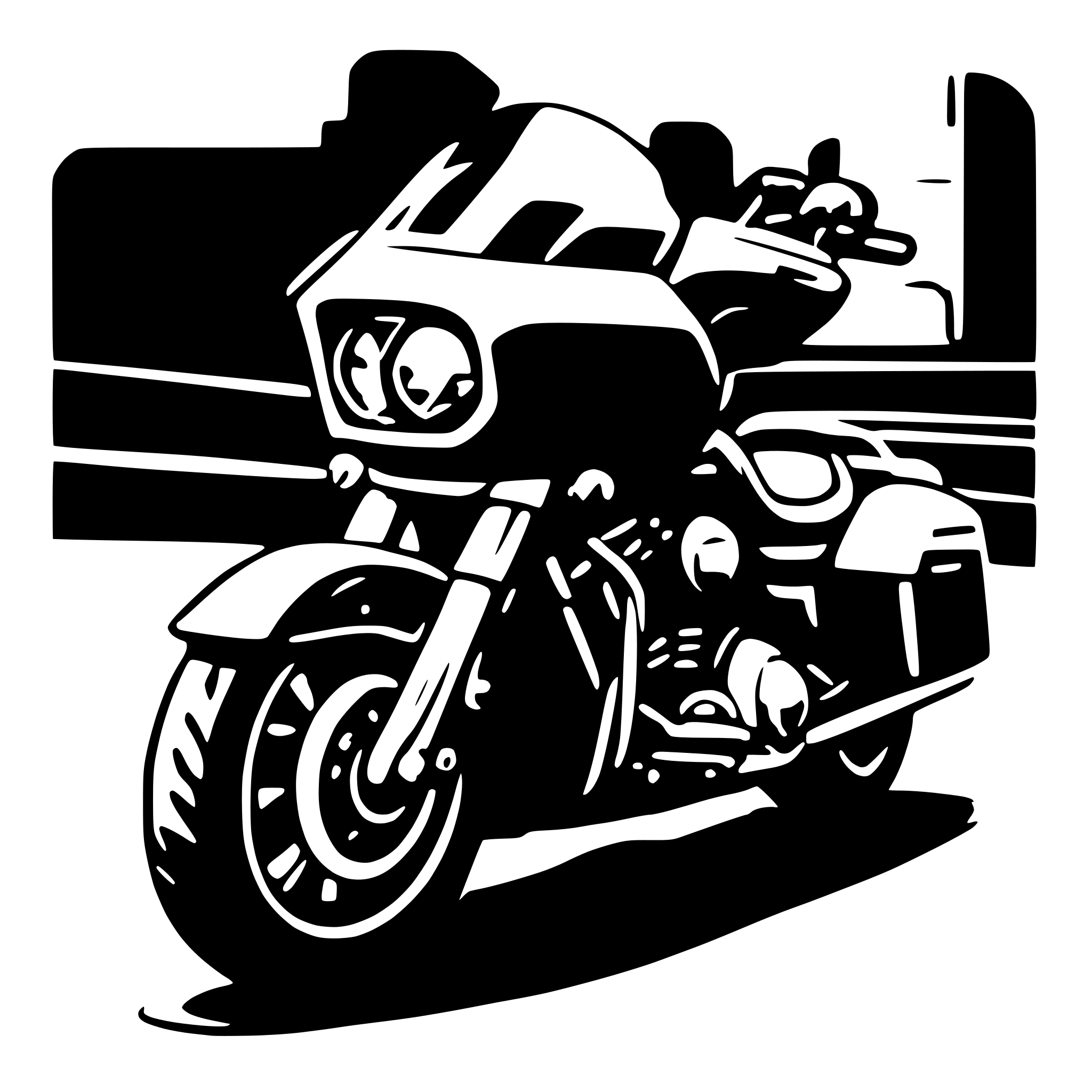AI-generated SVG of 'harley davidson road glide'