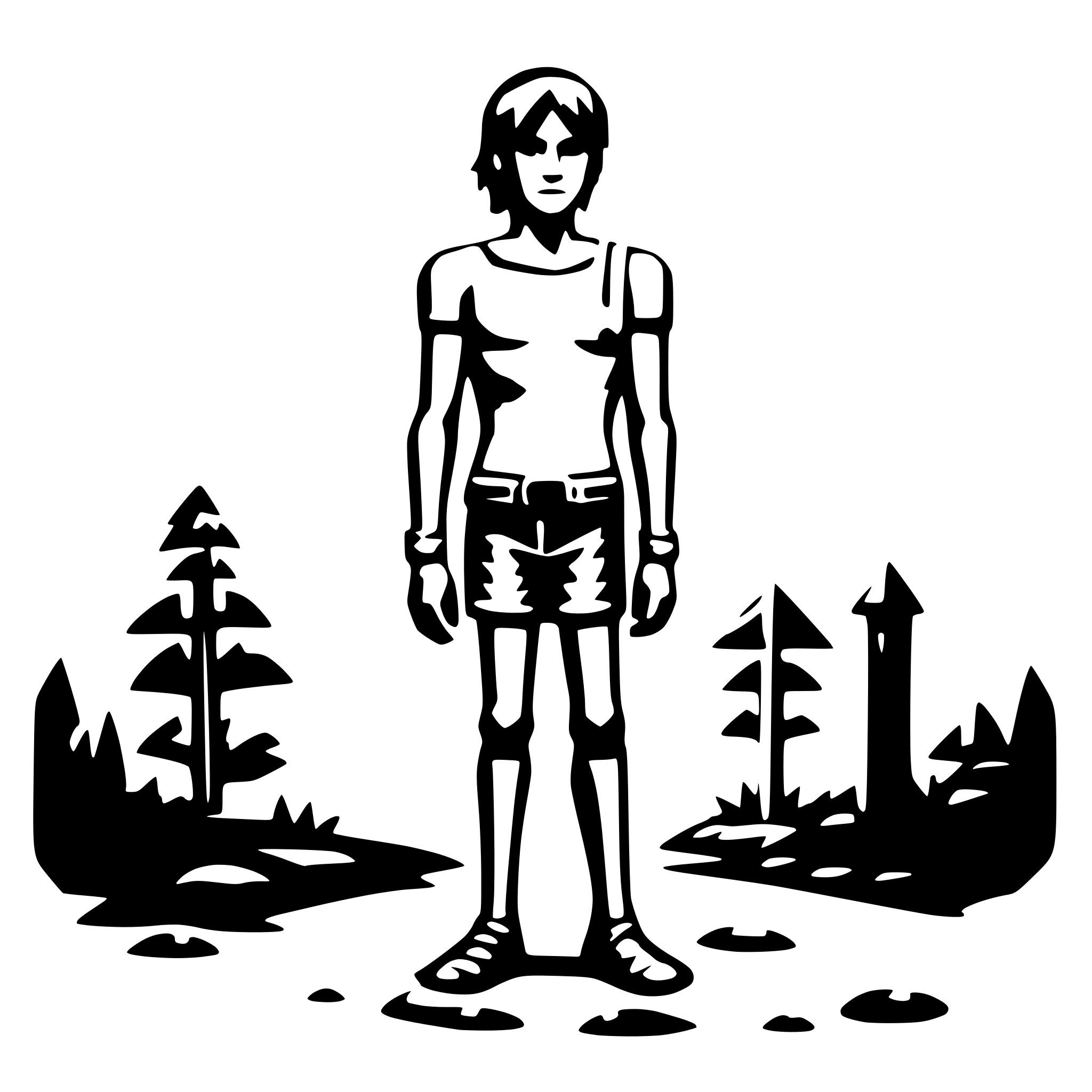 AI-generated SVG of a a 2d game icon where icon man is standing with bare body AI-generated SVG of a a 2d game icon where icon man is standing with bare body