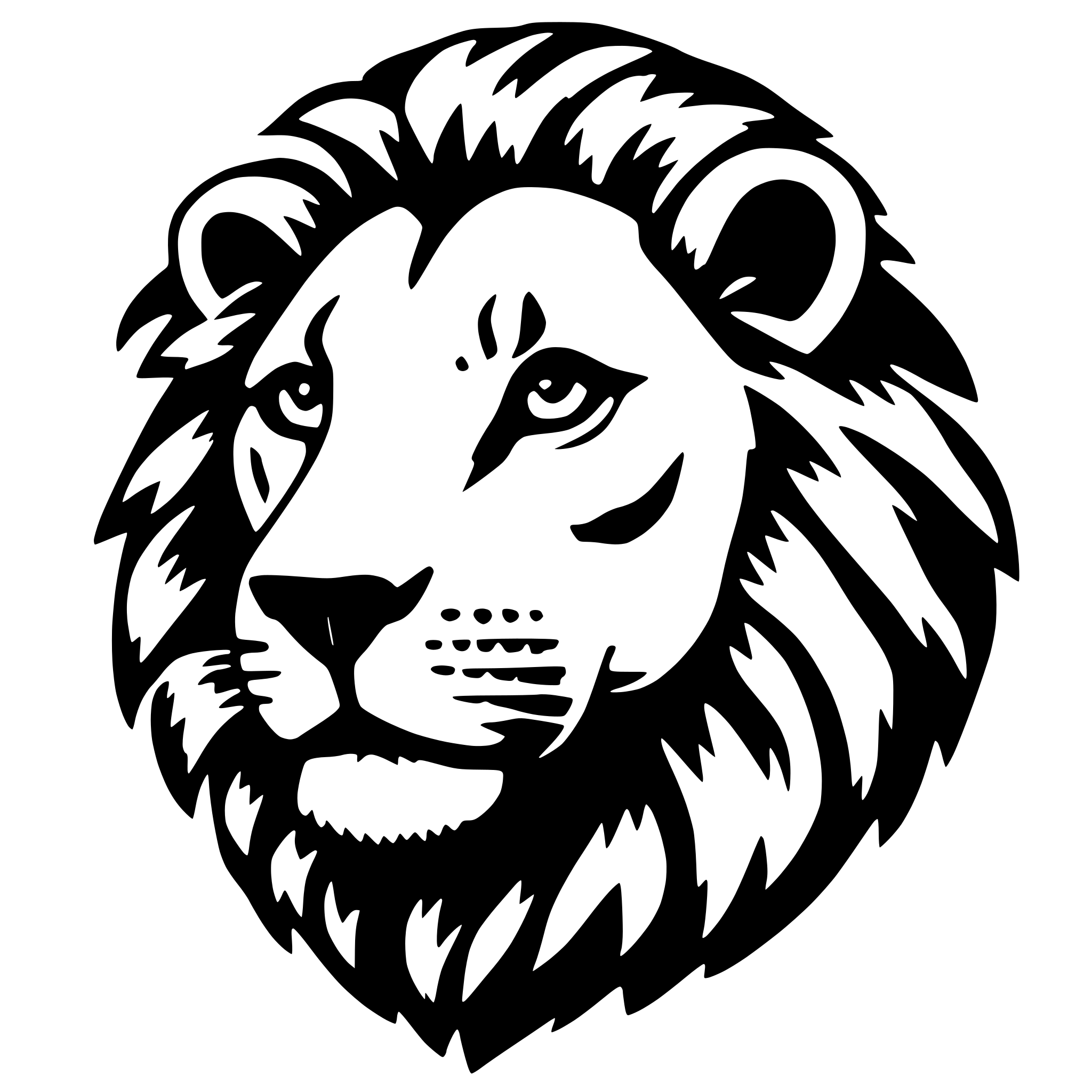 AI-generated SVG of a lion