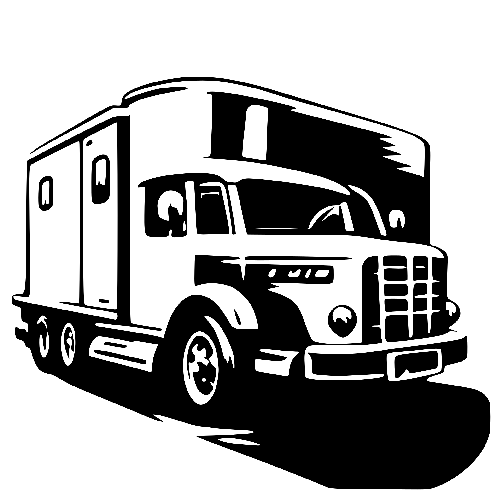 AI-generated SVG of 'Truck with trailer'
